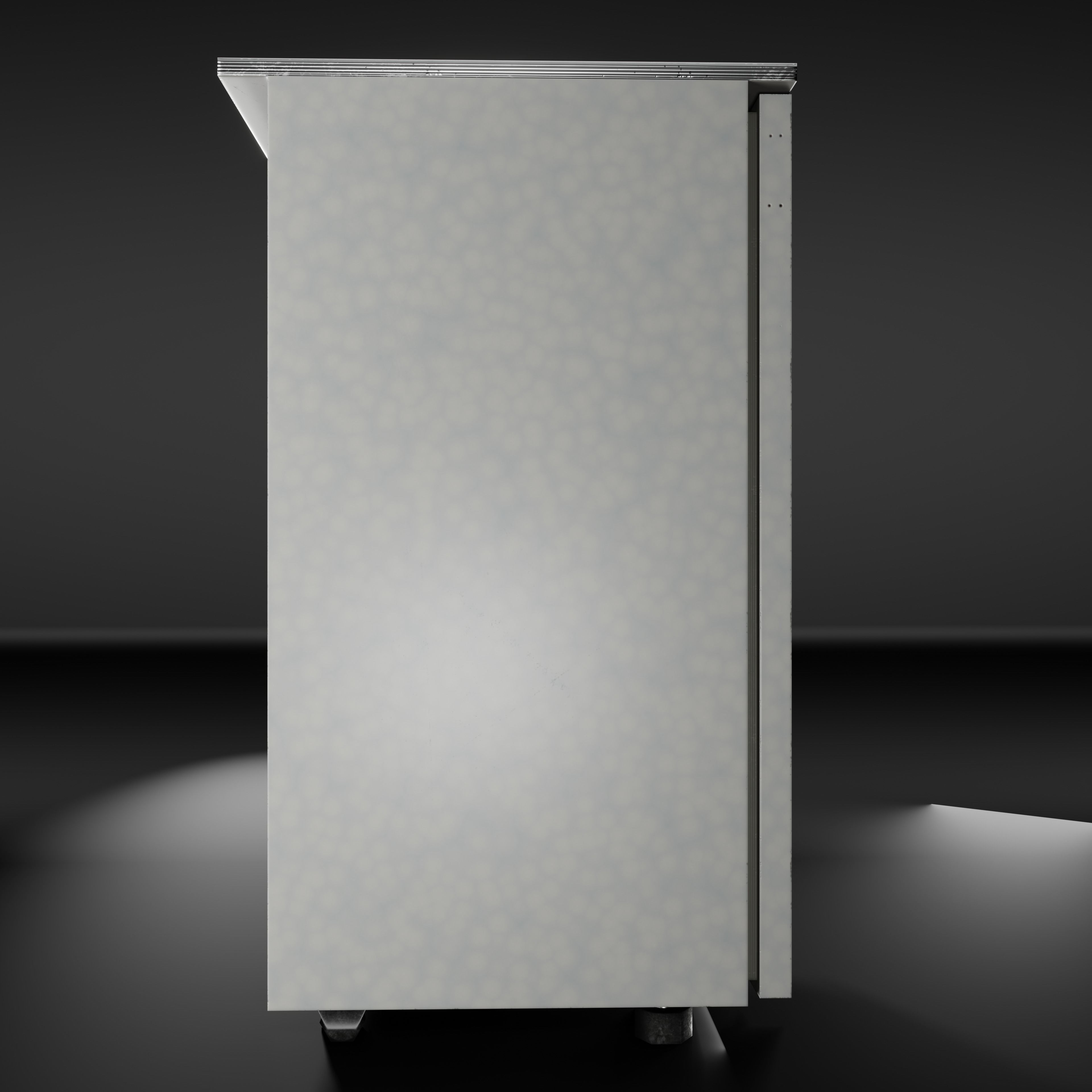Refrigerator without handle Old Polus-10 PBR game-ready Low-poly 3D model_4