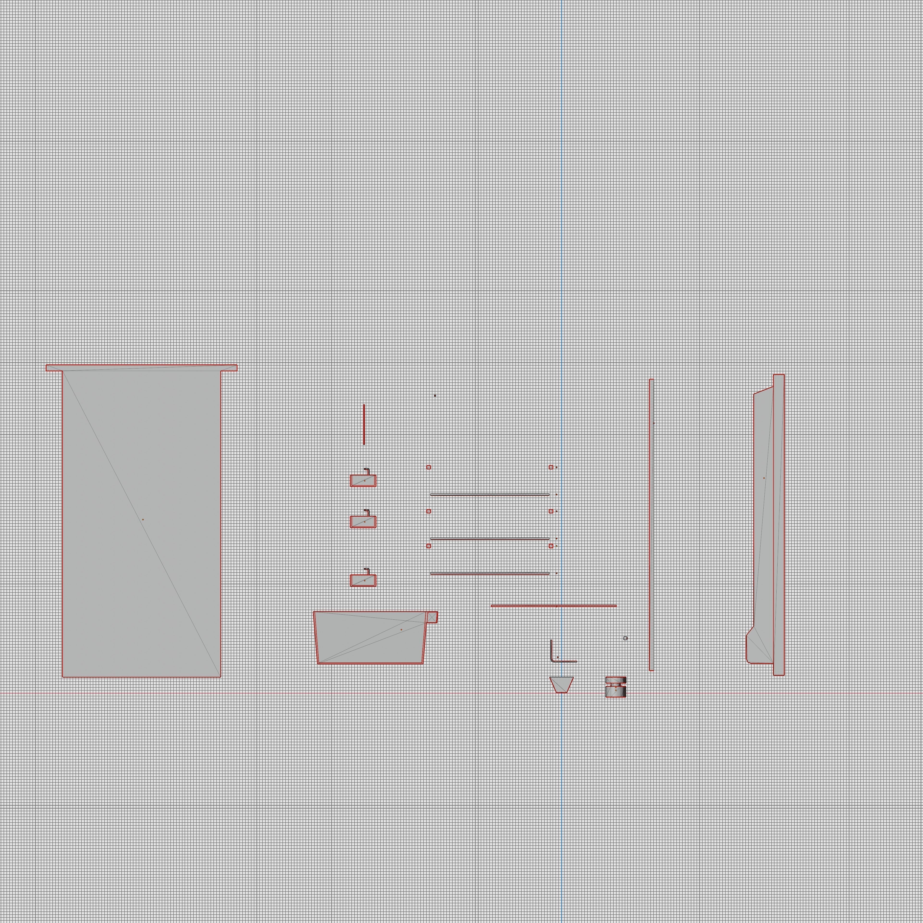 Refrigerator without handle Old Polus-10 PBR game-ready Low-poly 3D model_10