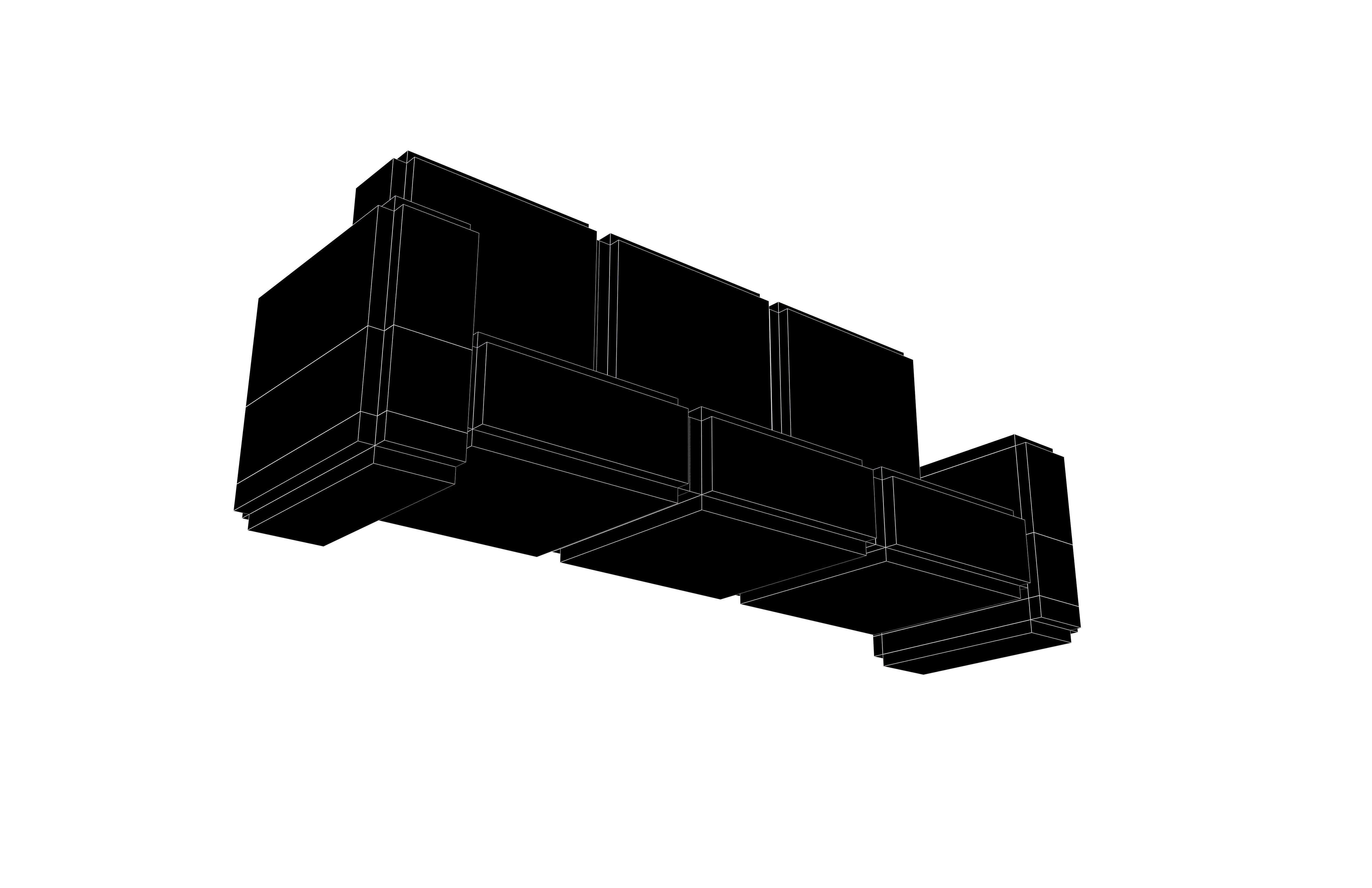 Voxel Sofa v2 001 Low-poly 3D model_7