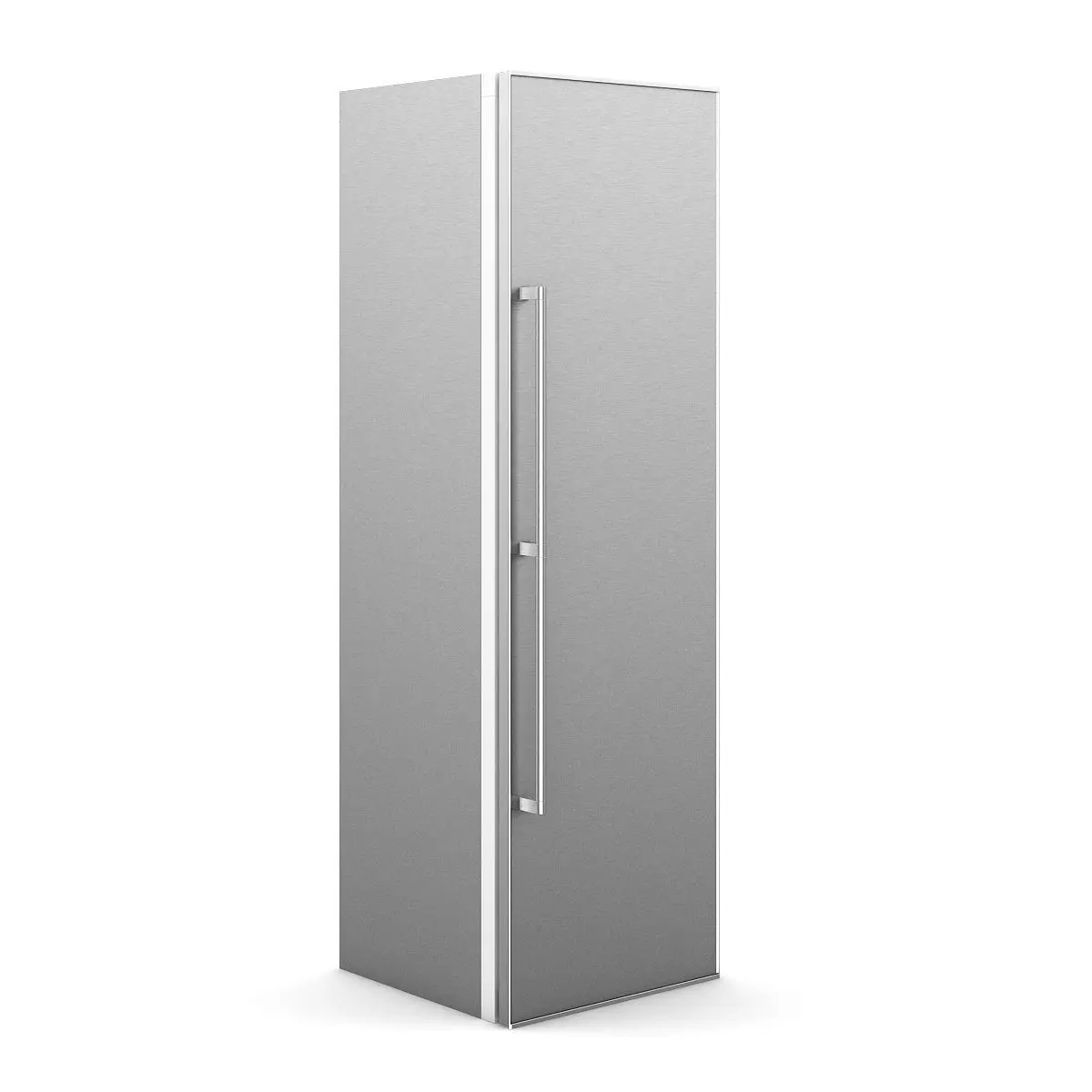 Fridge silver refrigerator Free 3D model