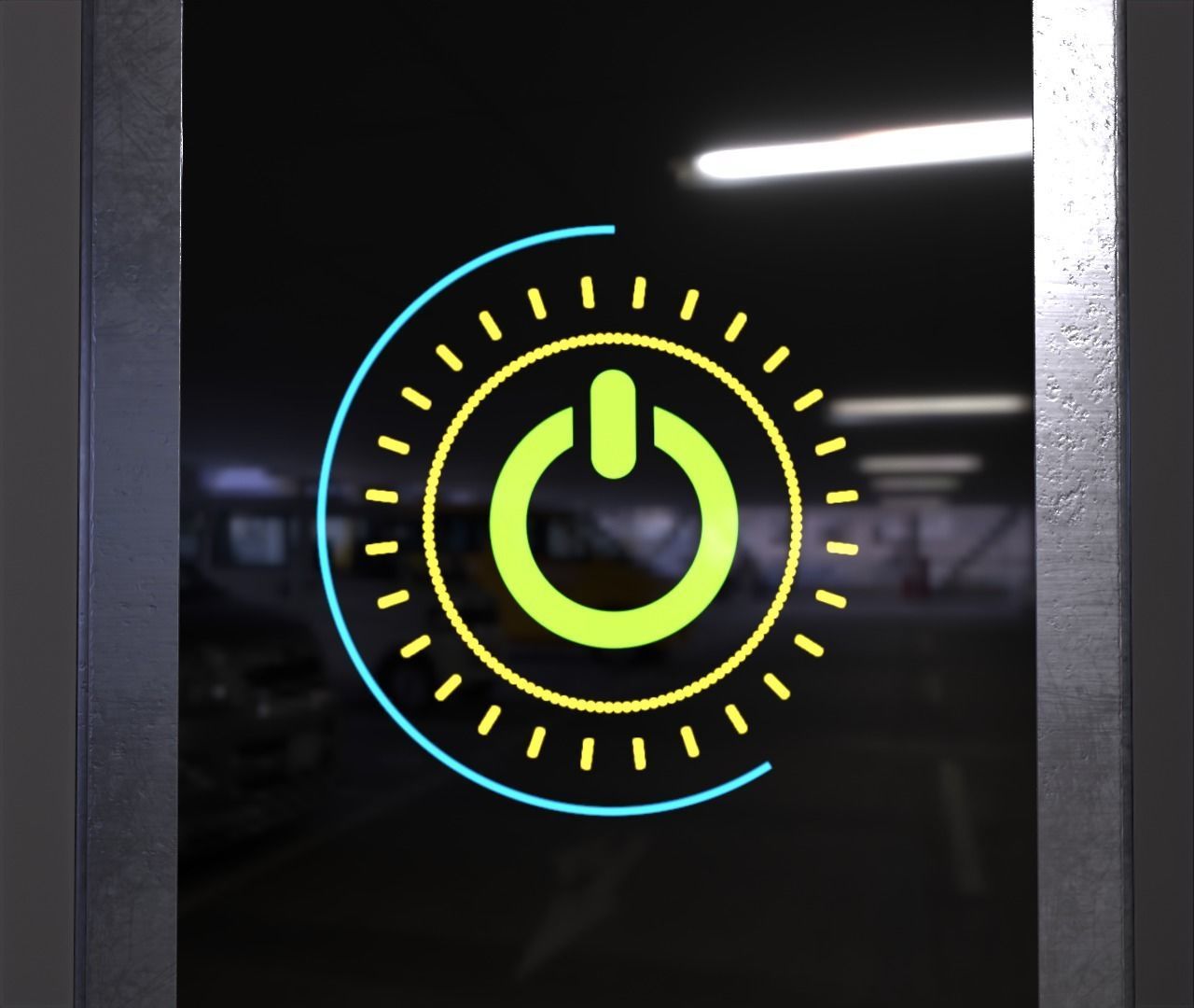 Touch screen light switch Low-poly 3D model_2