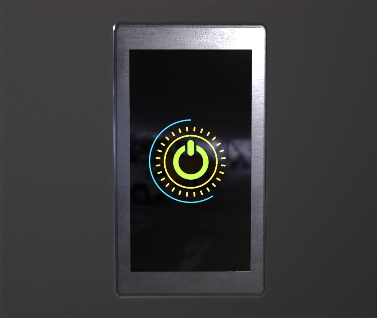 Touch screen light switch Low-poly 3D model_3