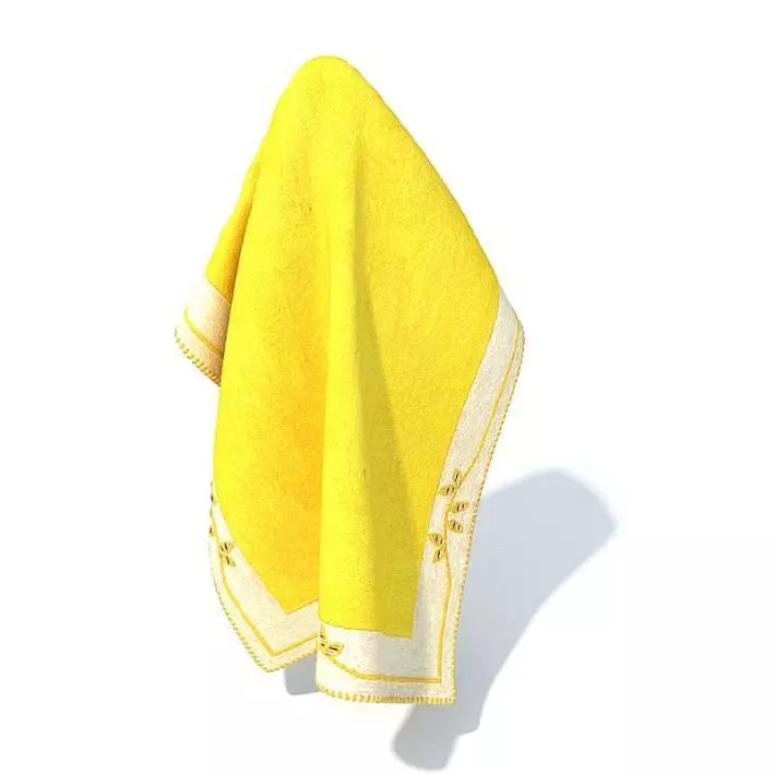 Yellow Towel 3D model_0