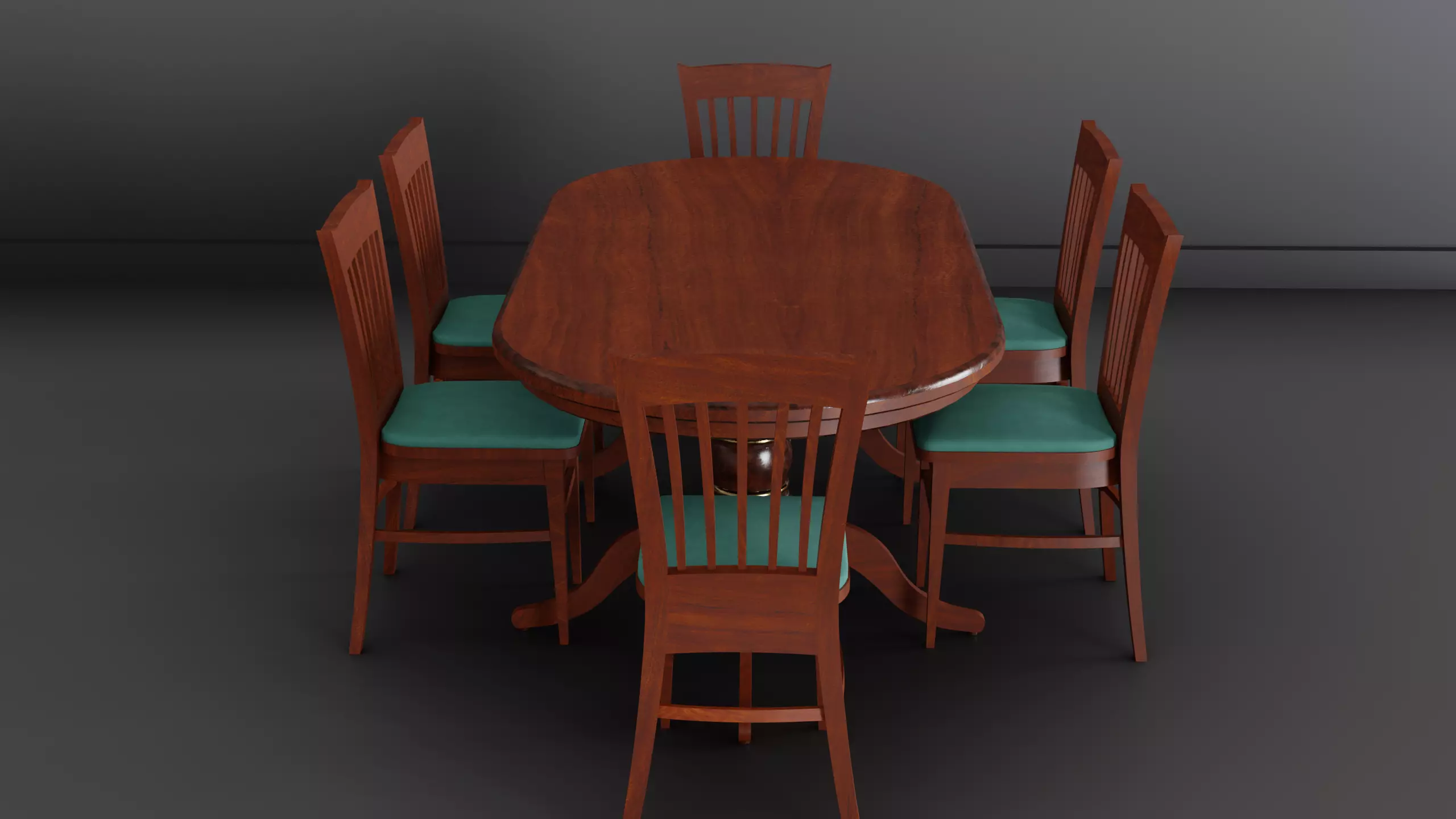 Dining Table - Royal Low-poly 3D model_0