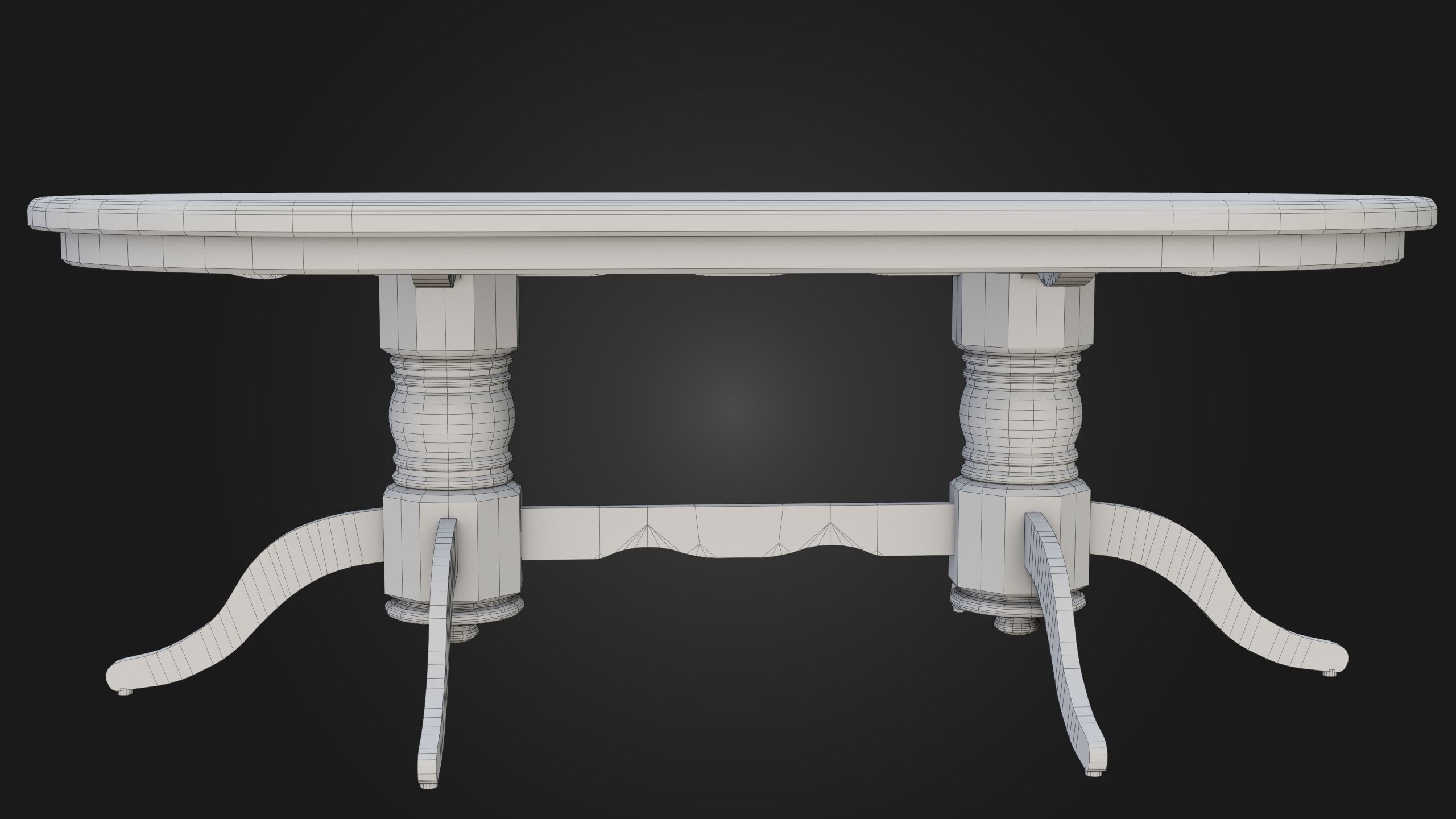 Dining Table - Royal Low-poly 3D model_13