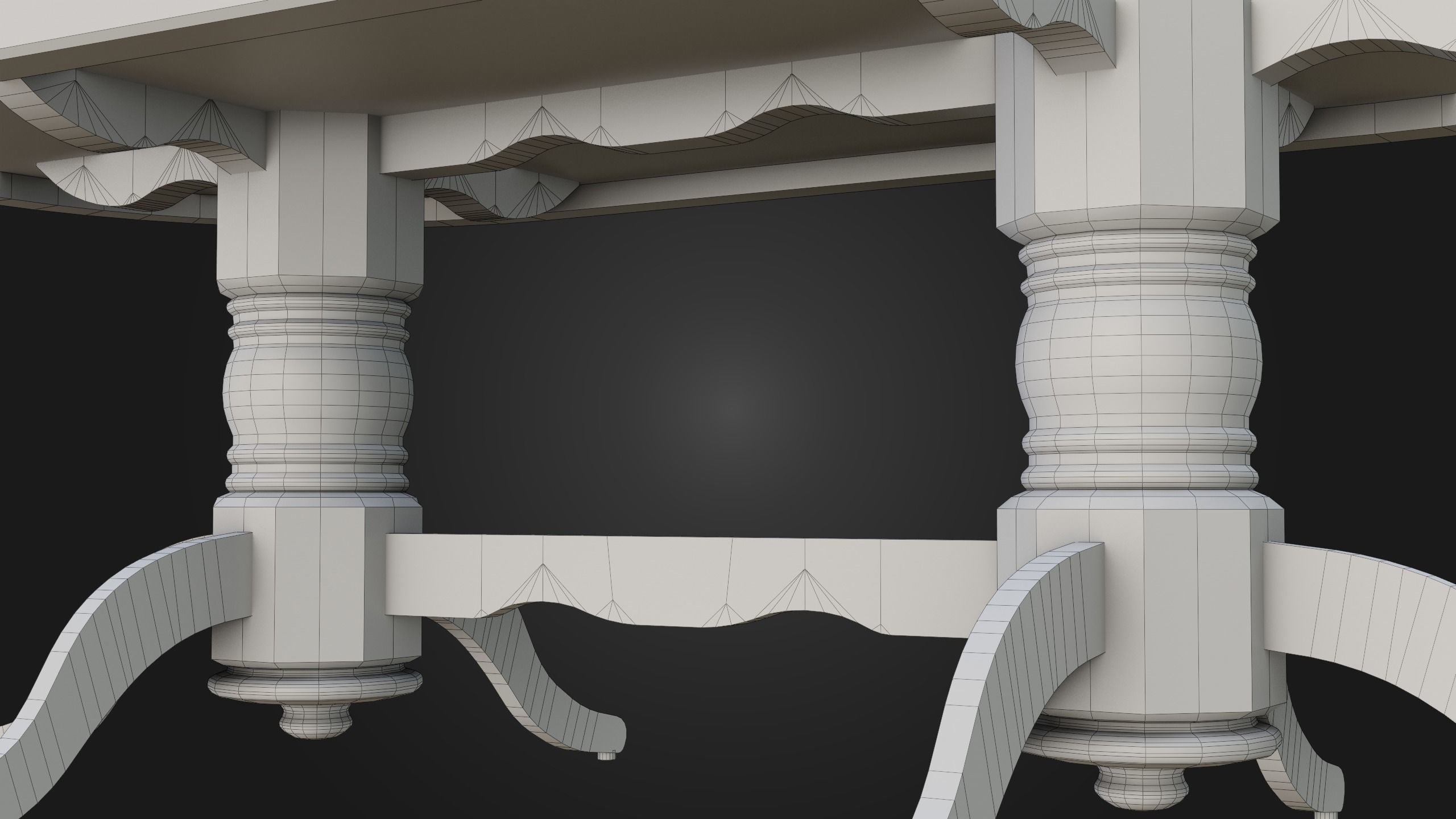 Dining Table - Royal Low-poly 3D model_14