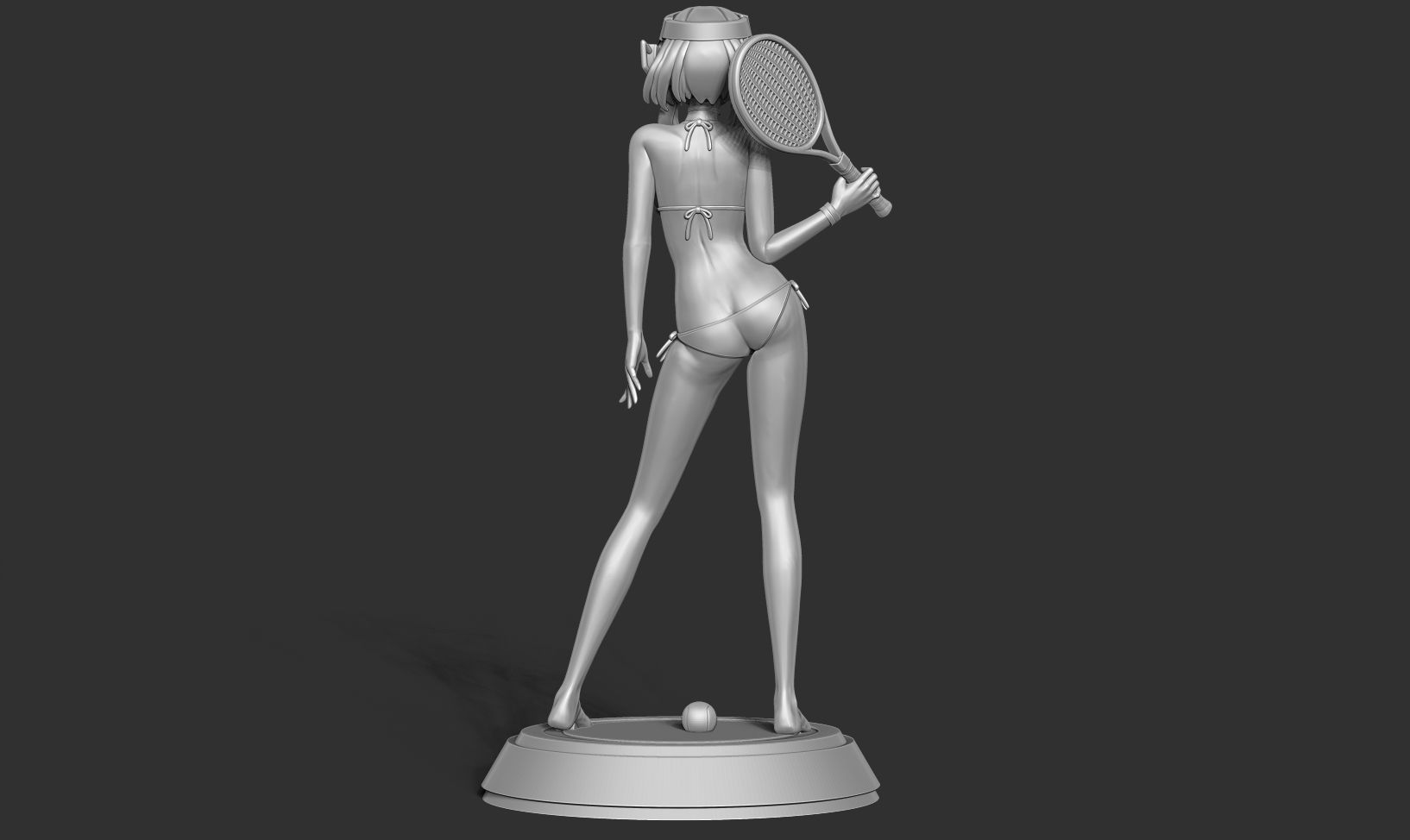 Ochaco plays tennis 3D print model_18