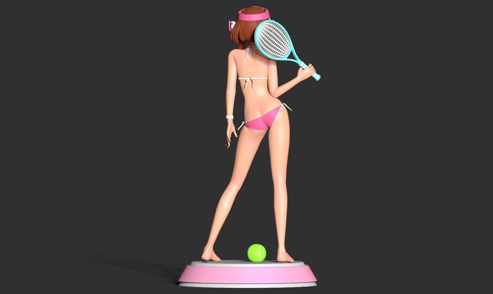Ochaco plays tennis 3D print model_17
