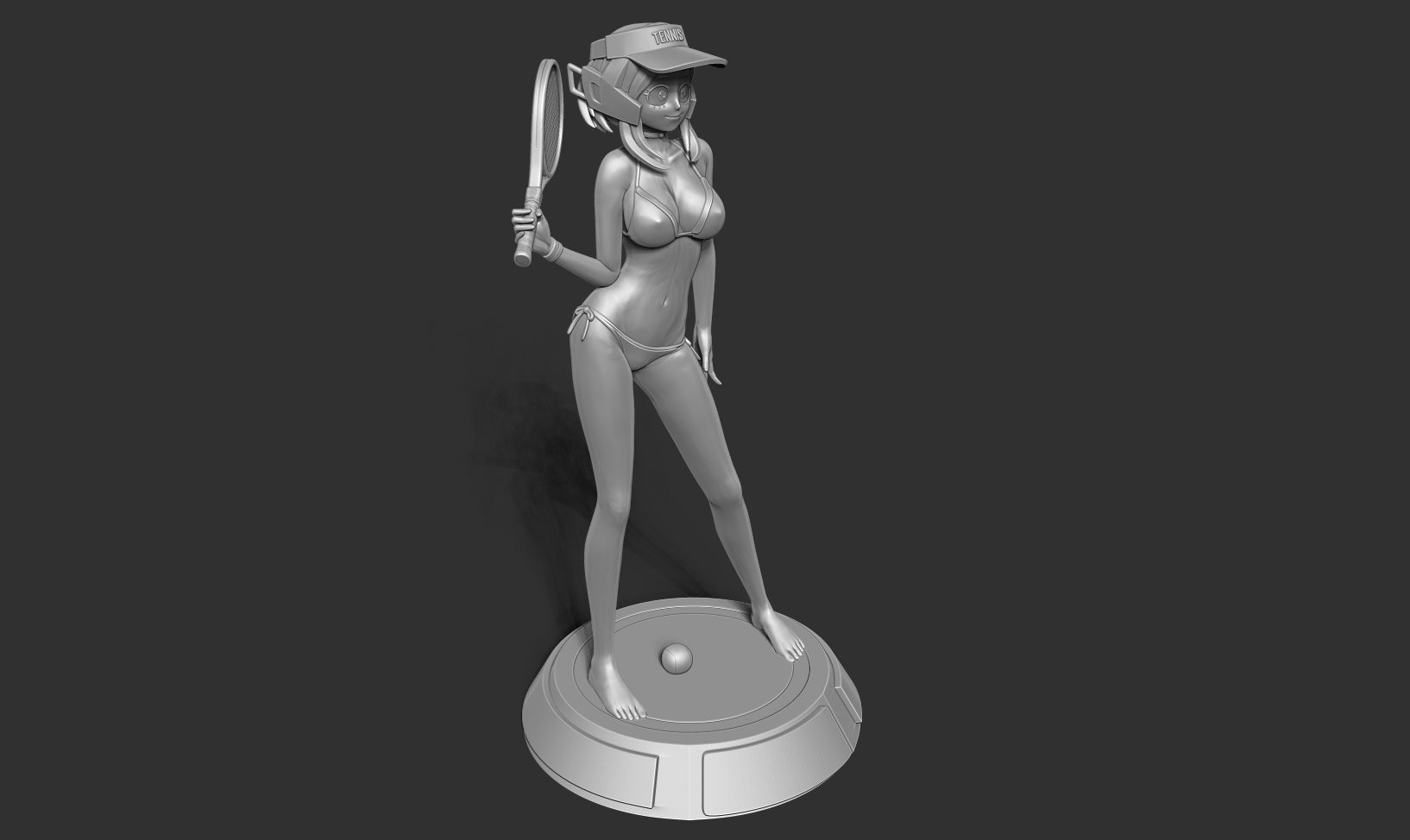 Ochaco plays tennis 3D print model_14