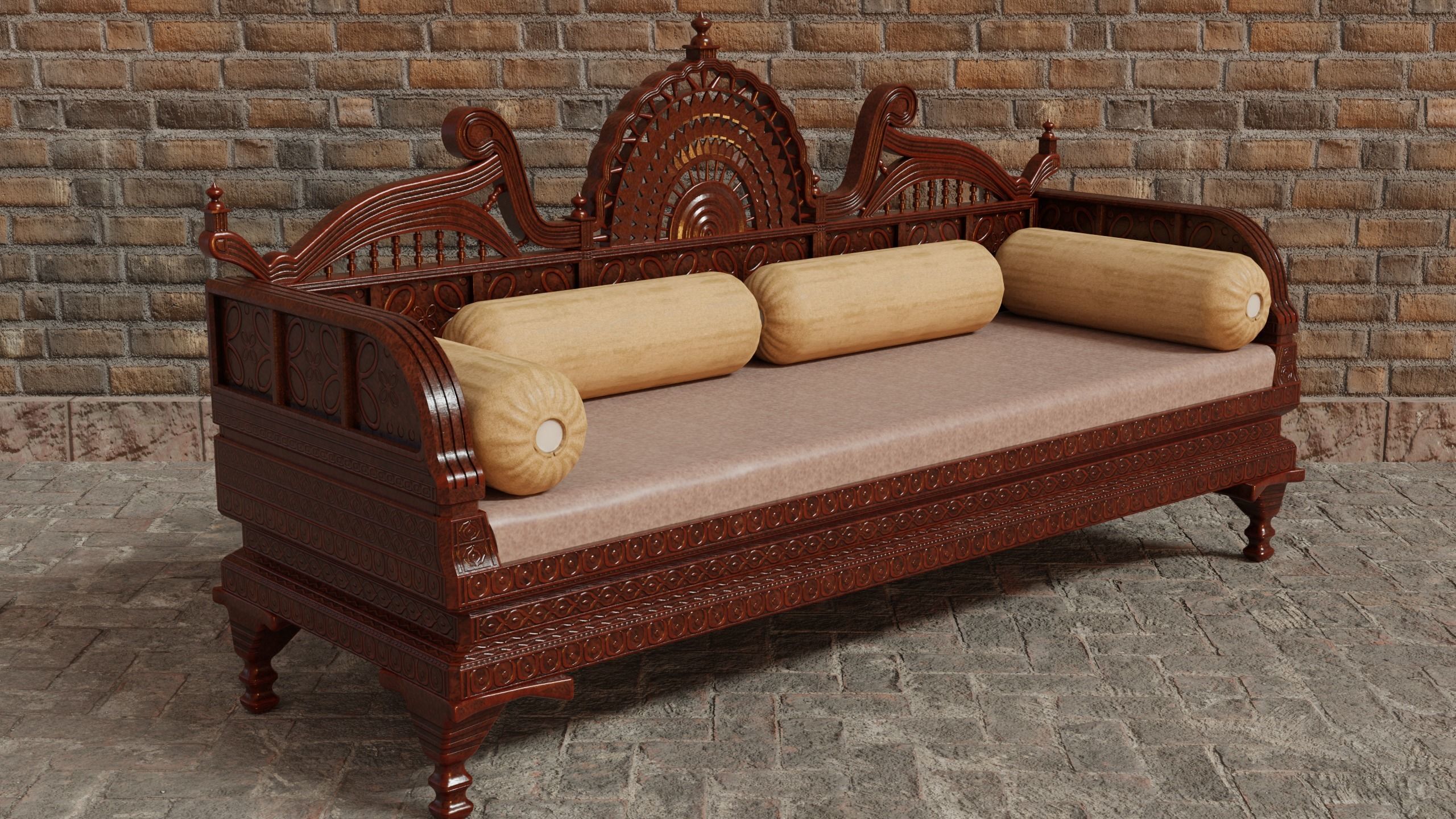 Royal Sofa 3D model_5