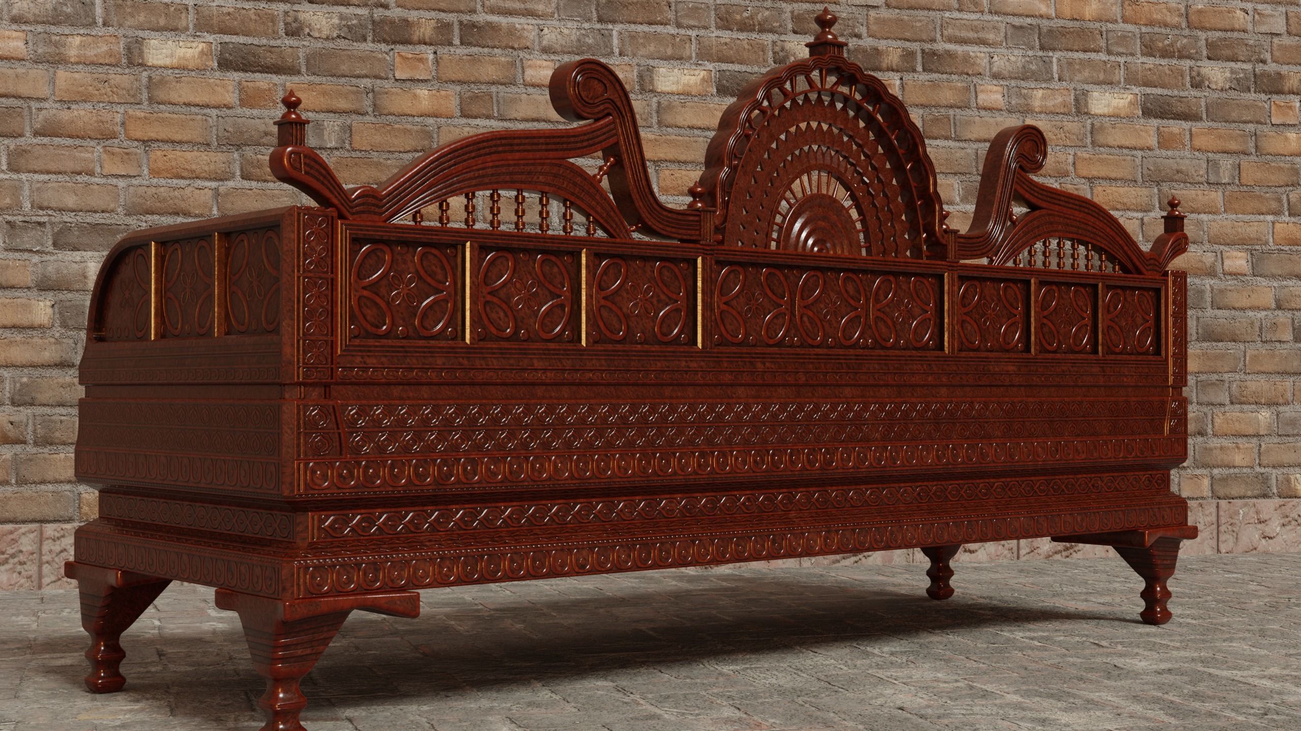 Royal Sofa 3D model_9