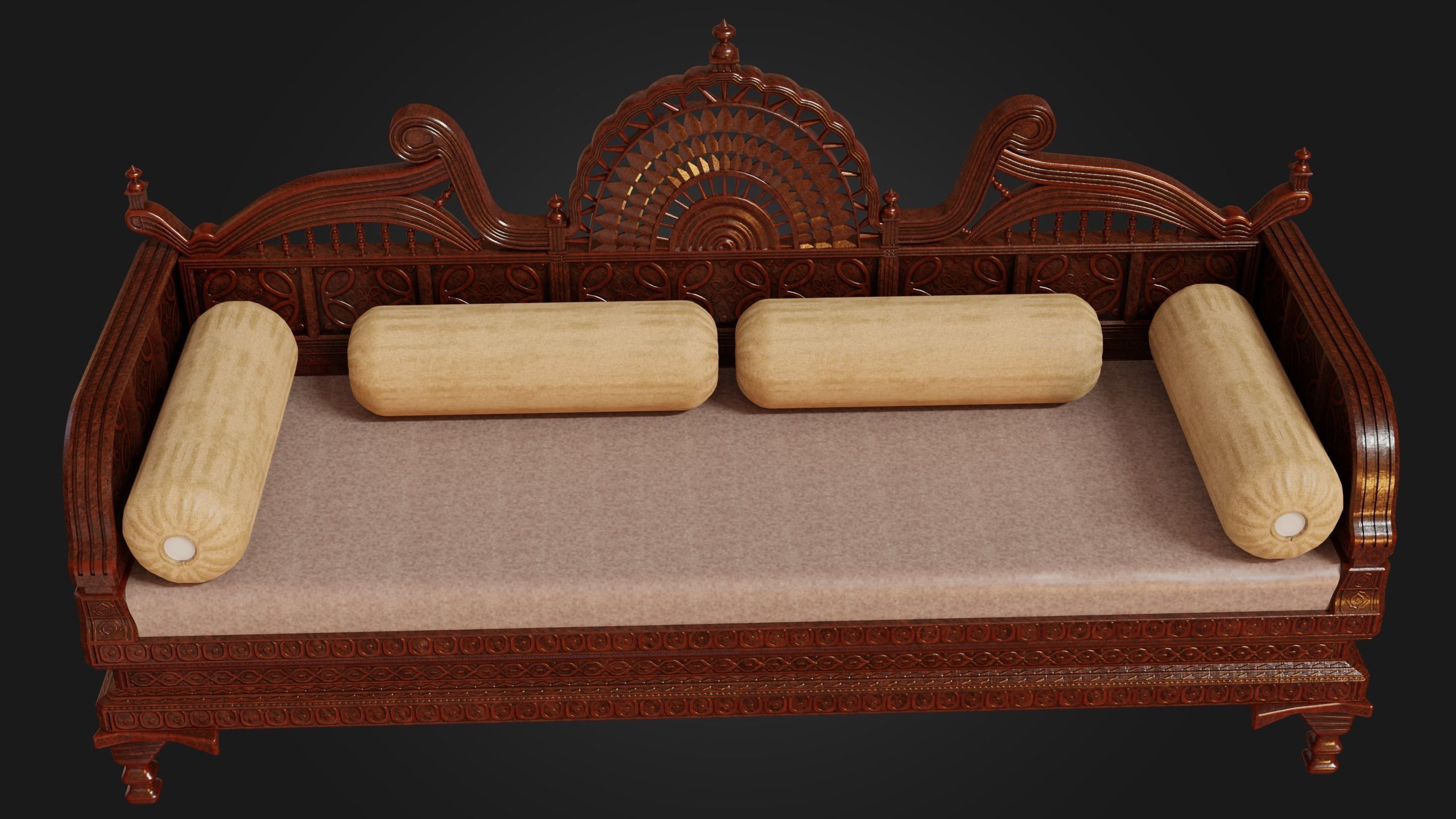 Royal Sofa 3D model_16