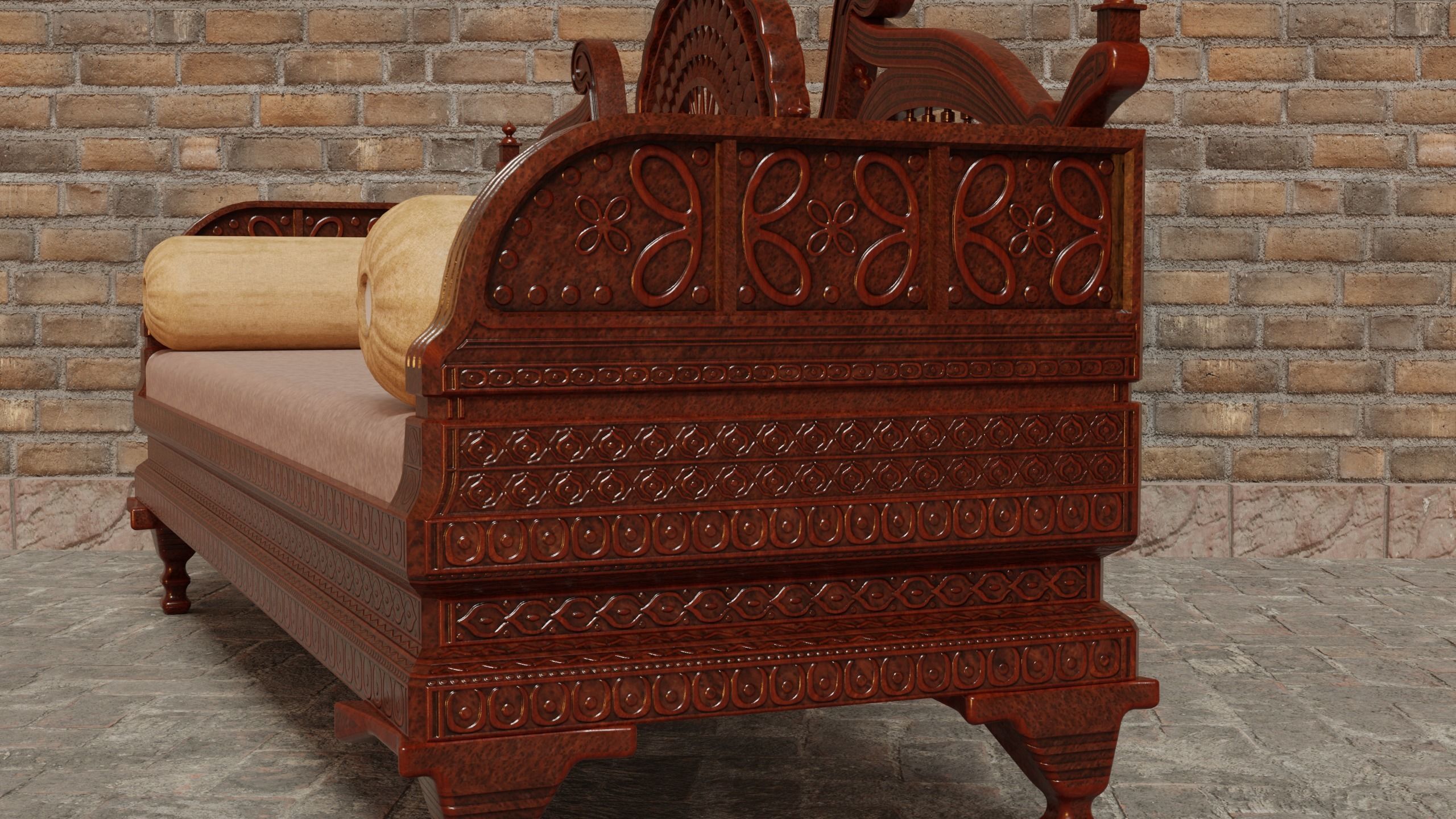 Royal Sofa 3D model_8