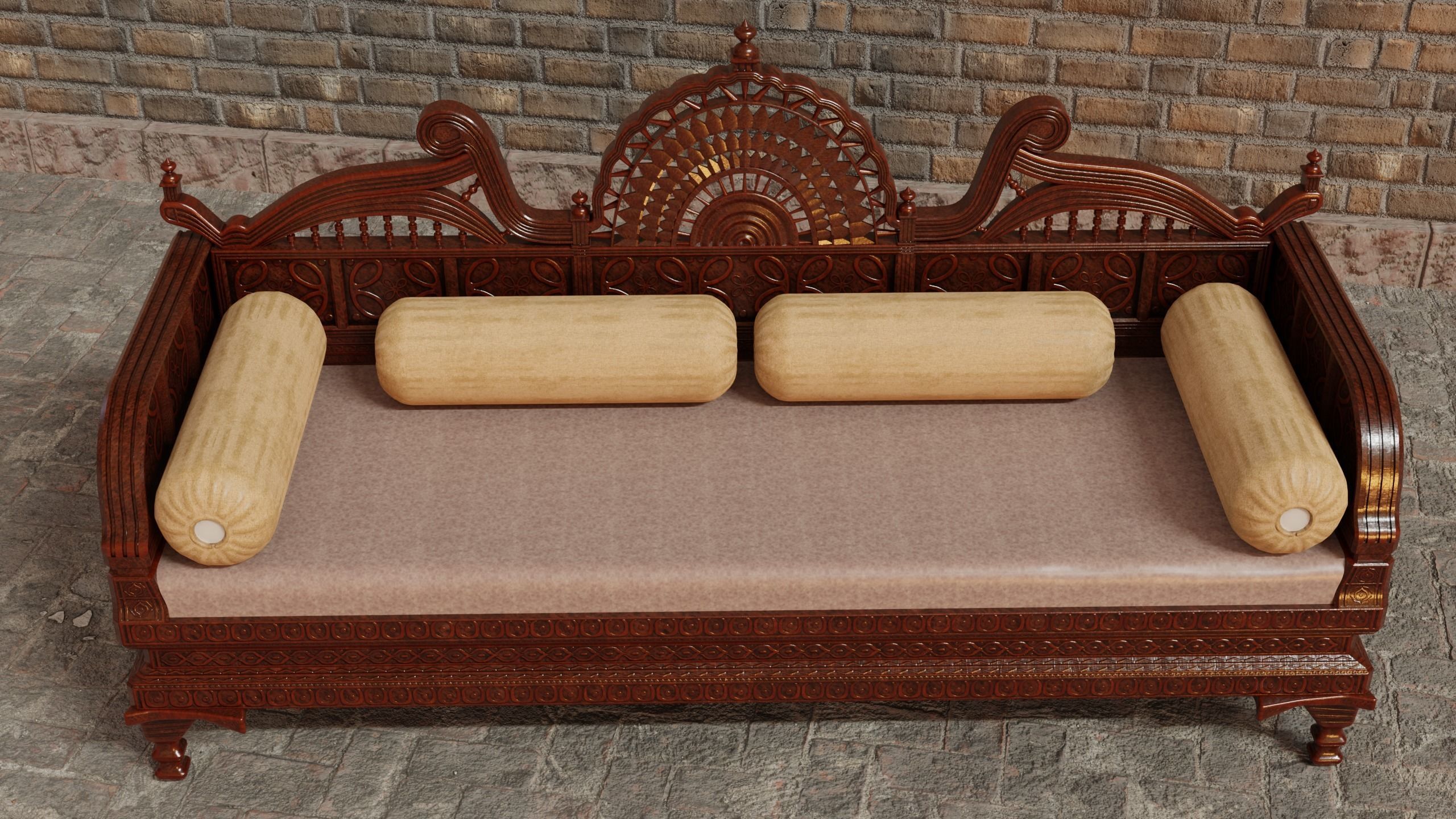 Royal Sofa 3D model_10