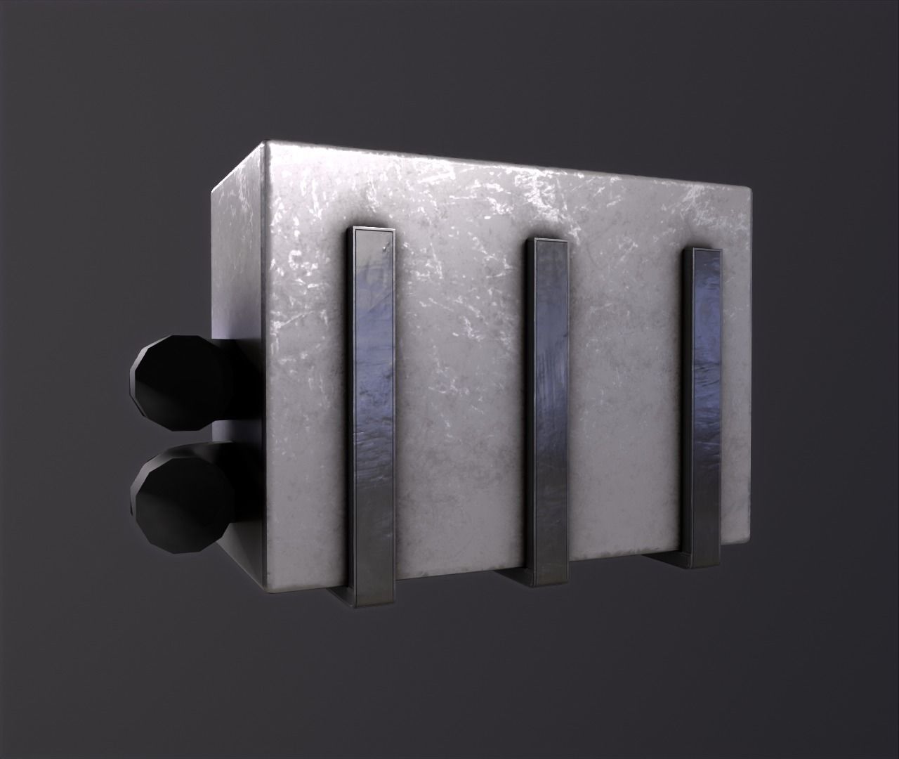 Exterior air conditioning unit AC Low-poly 3D model_6