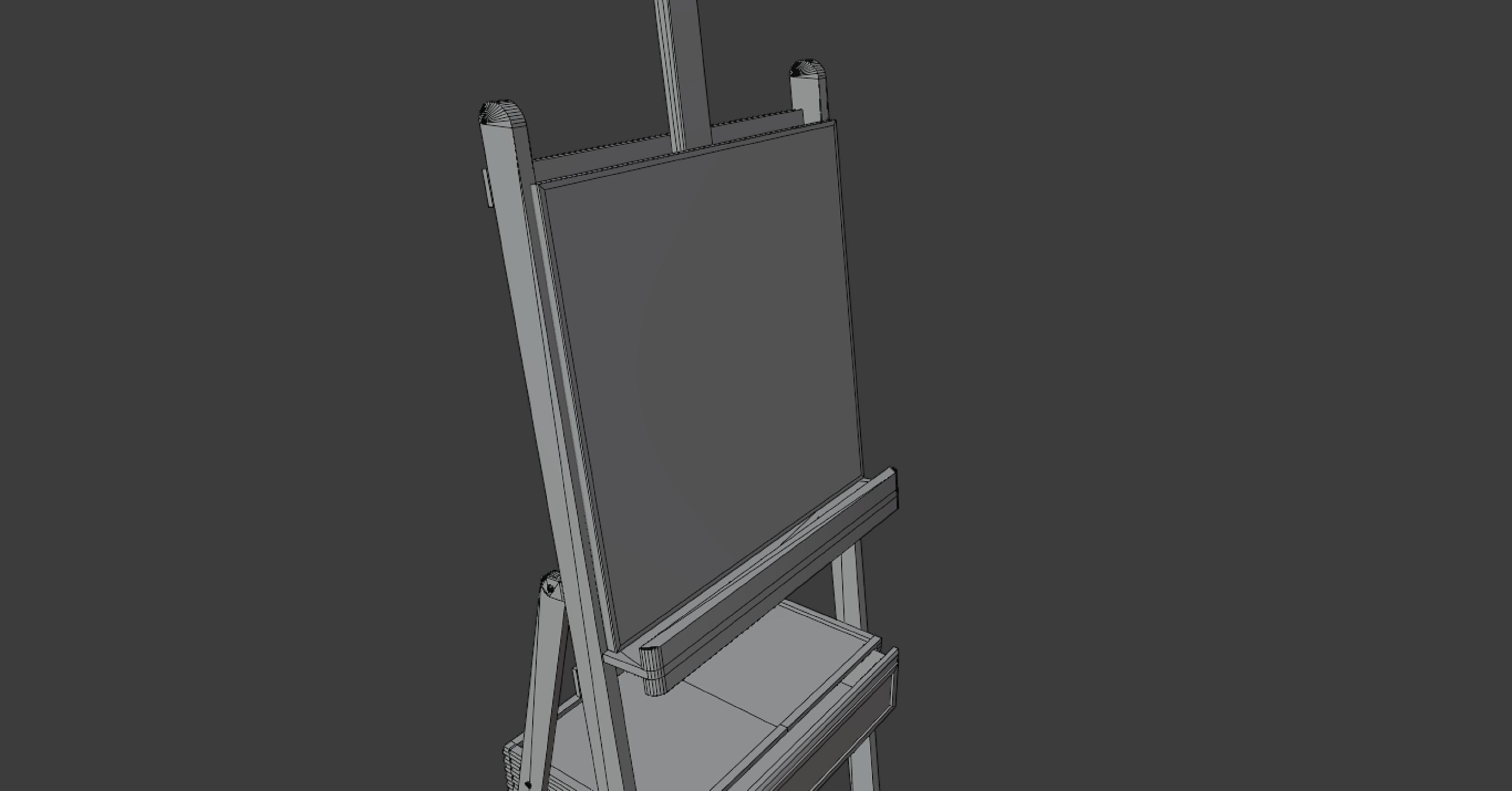 Easel 3D model Free low-poly 3D model_8