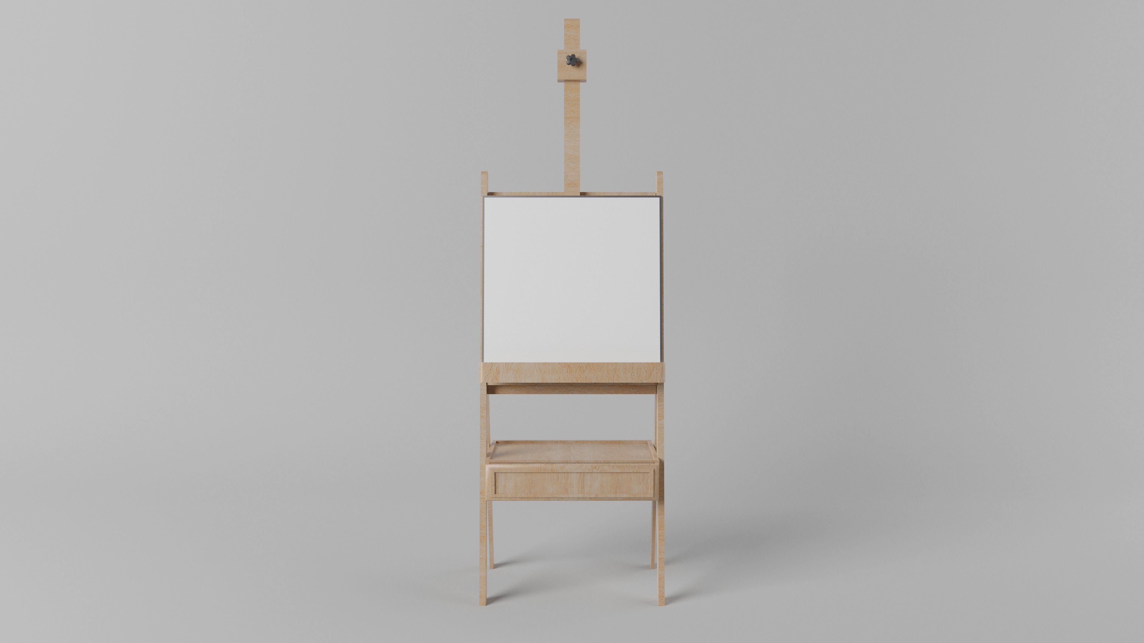 Easel 3D model Free low-poly 3D model_5