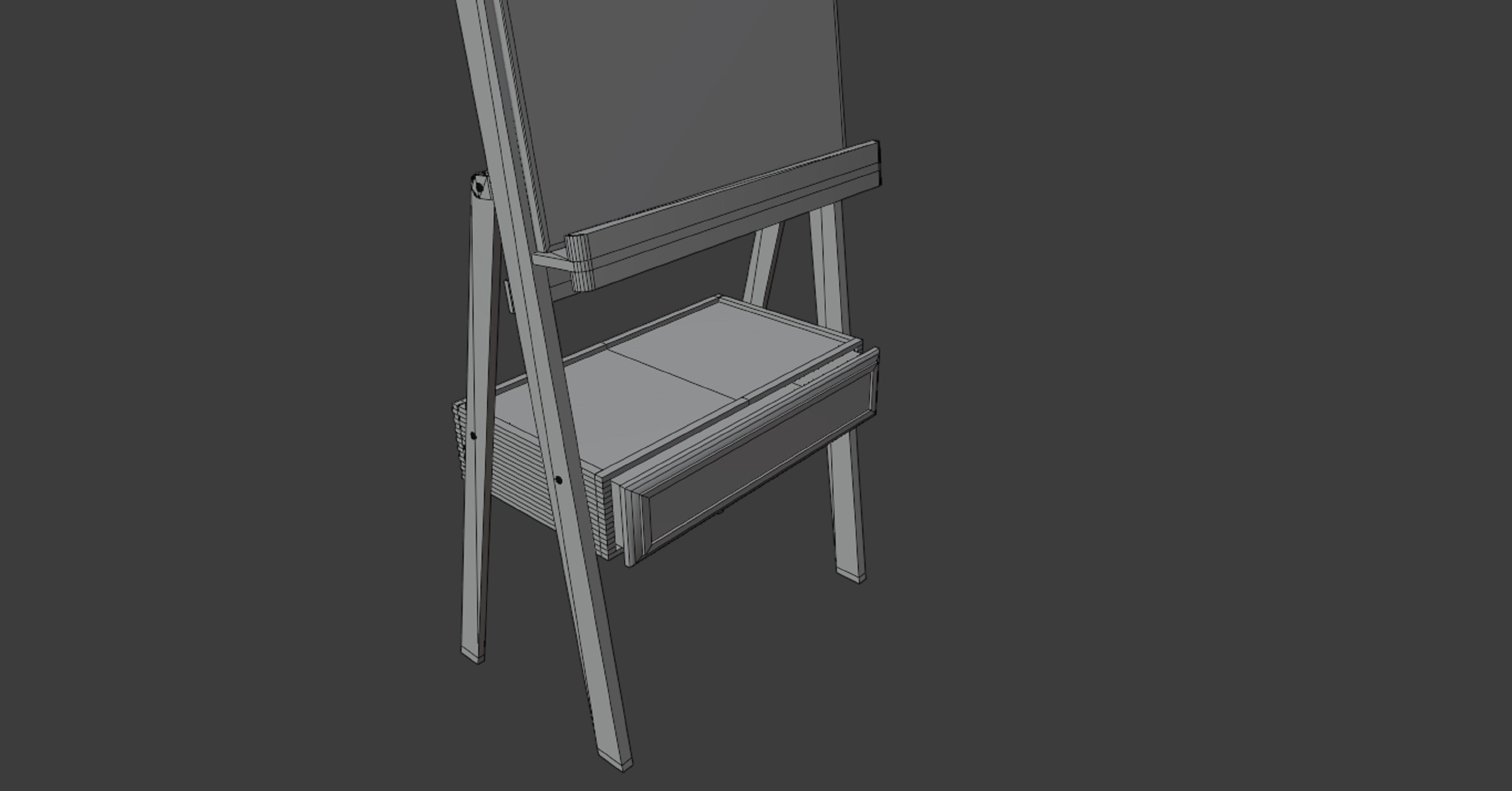 Easel 3D model Free low-poly 3D model_7