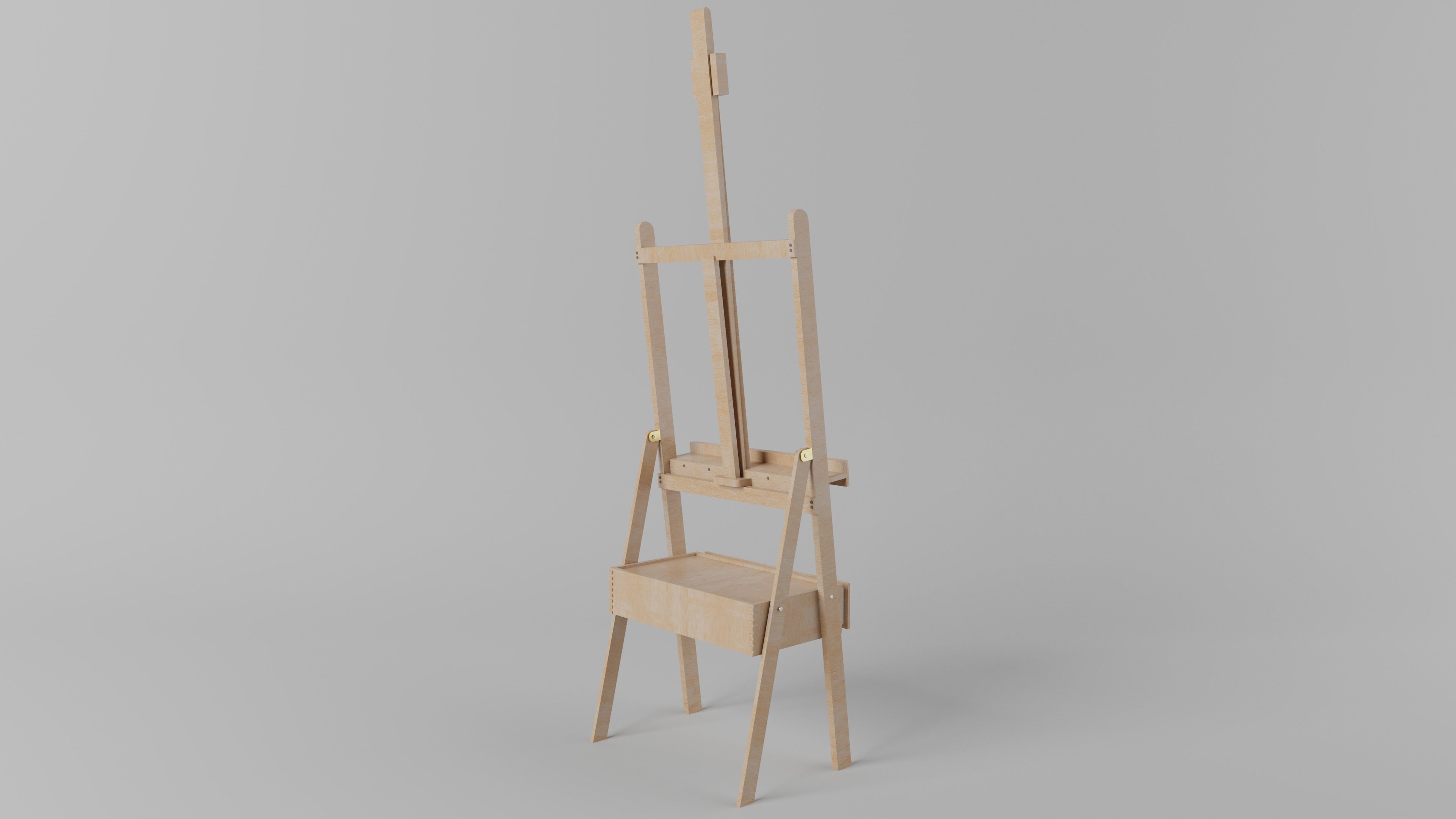 Easel 3D model Free low-poly 3D model_3