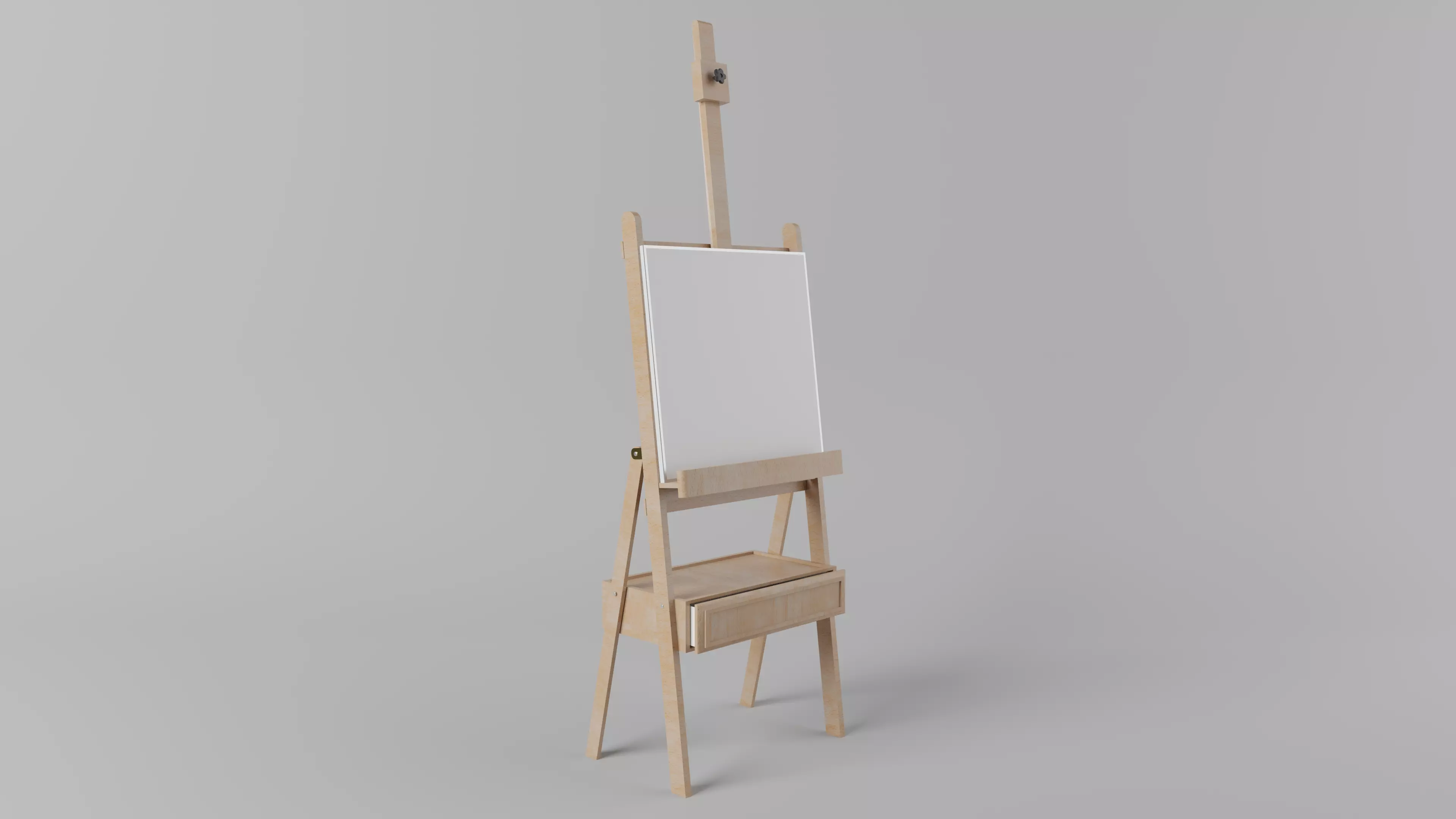 Easel 3D model Free low-poly 3D model_0