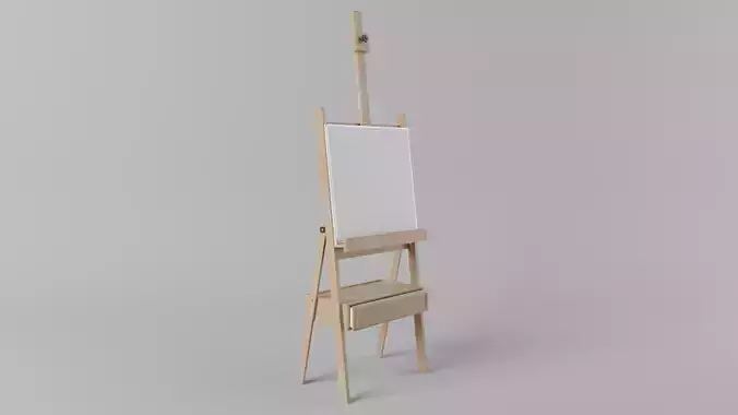 Easel 3D model Free low-poly 3D model
