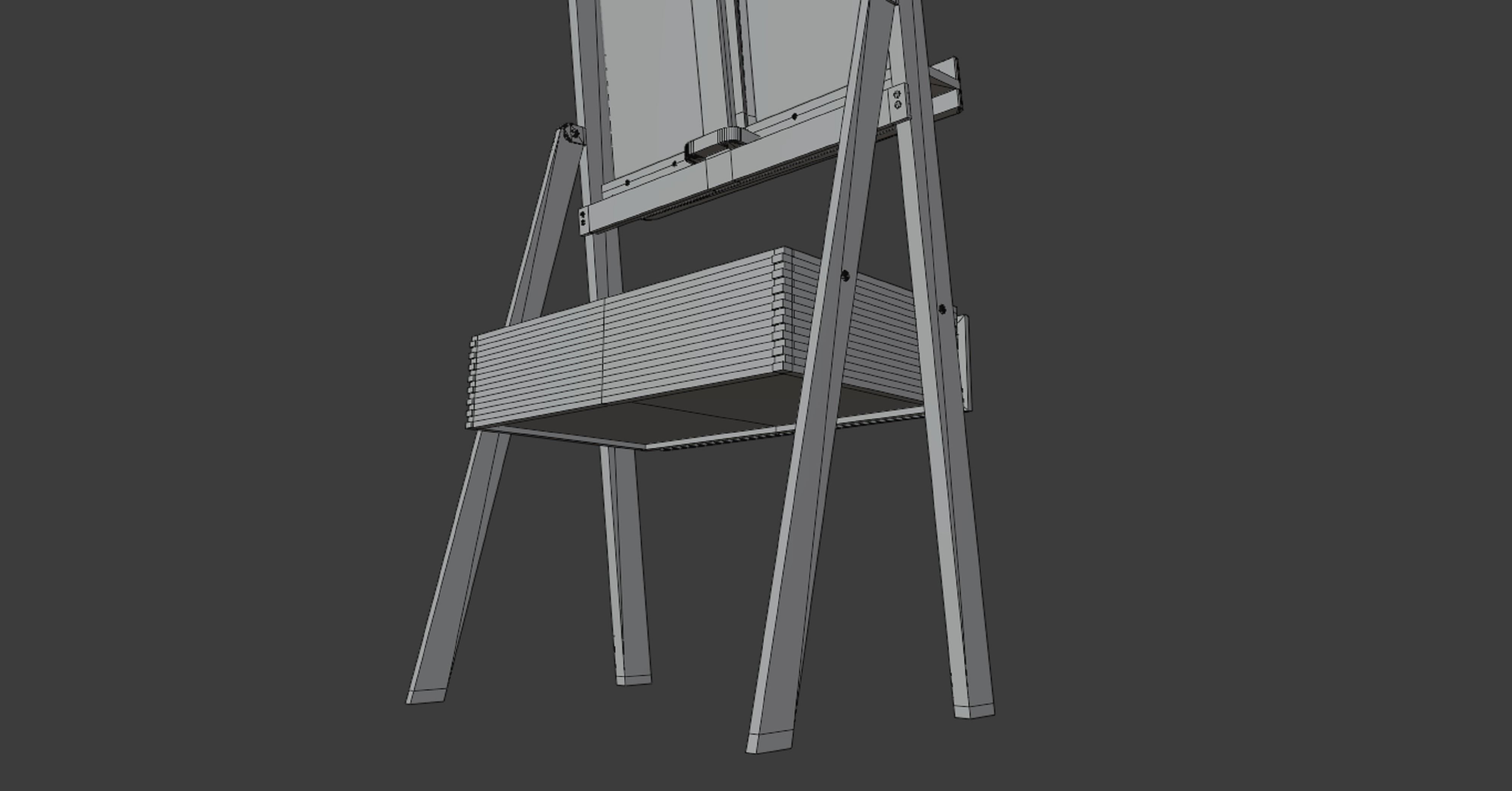 Easel 3D model Free low-poly 3D model_9