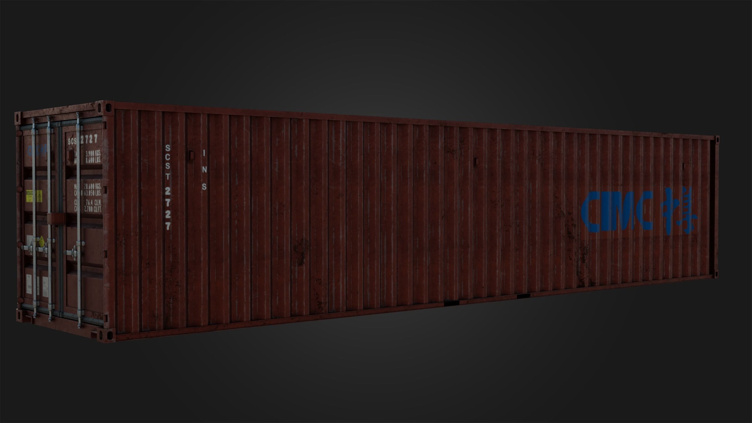 Shipping Containers - Combo Low-poly 3D model_12