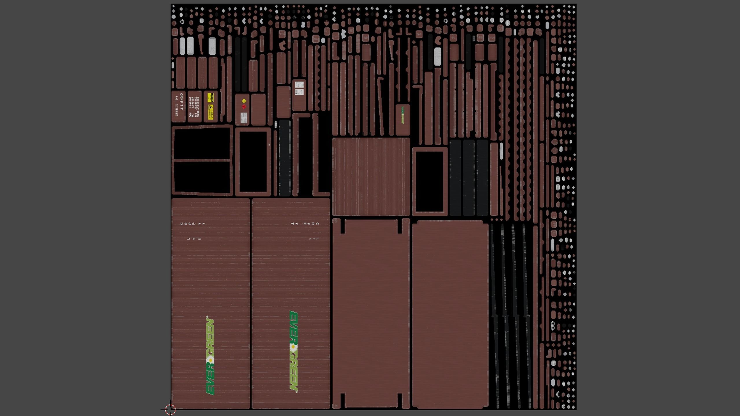 Shipping Containers - Combo Low-poly 3D model_25