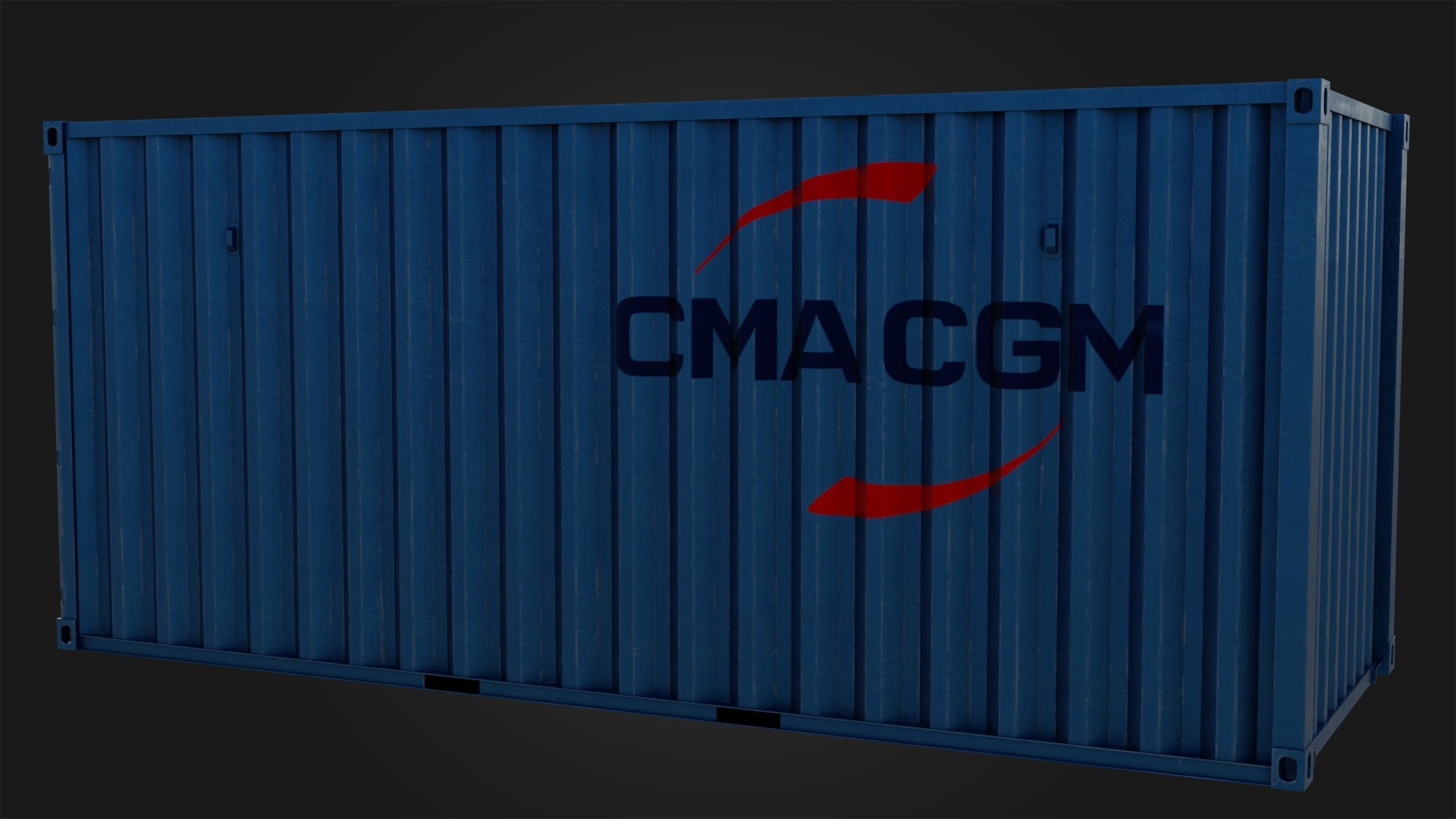 Shipping Containers - Combo Low-poly 3D model_8