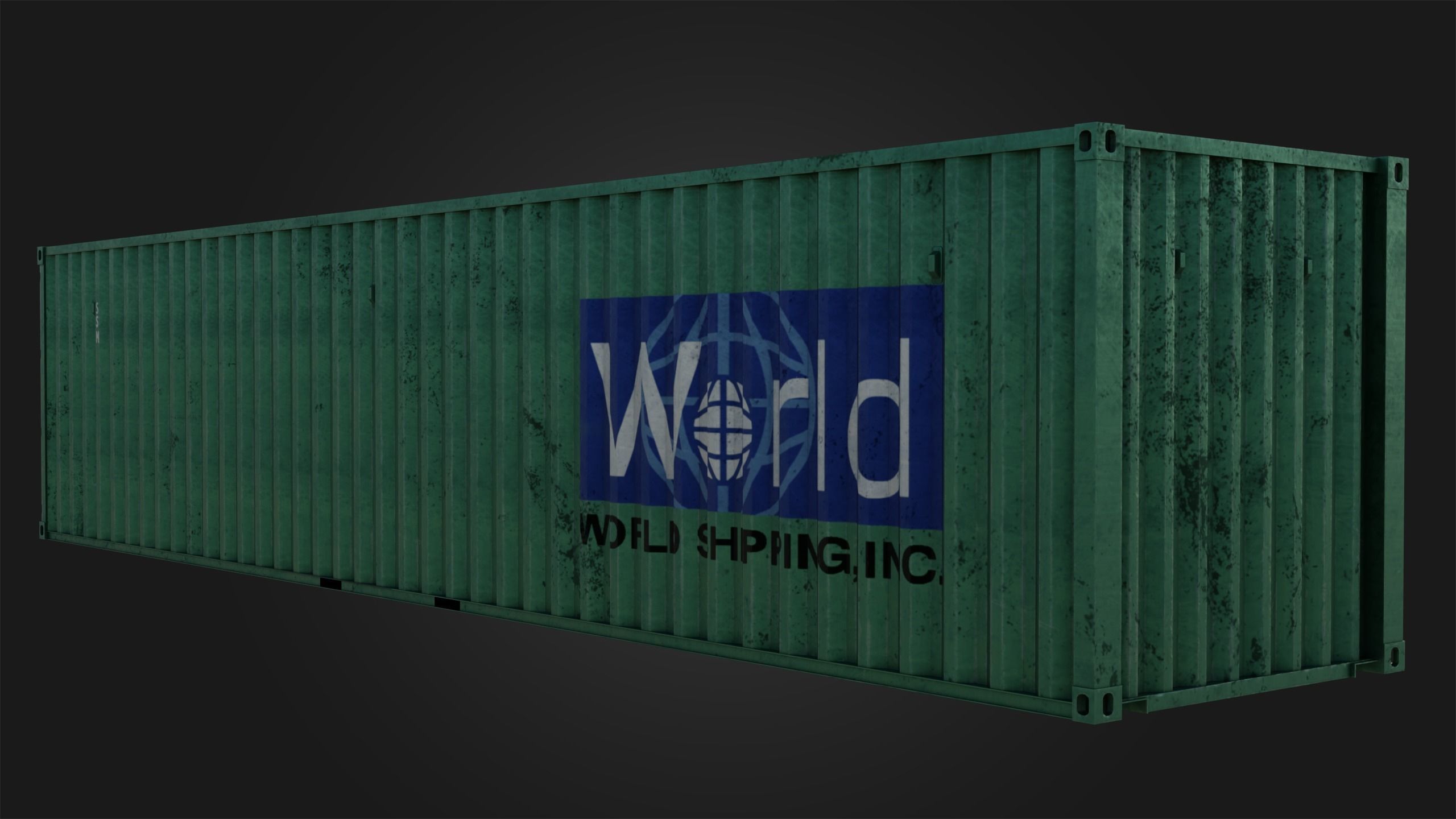 Shipping Containers - Combo Low-poly 3D model_13