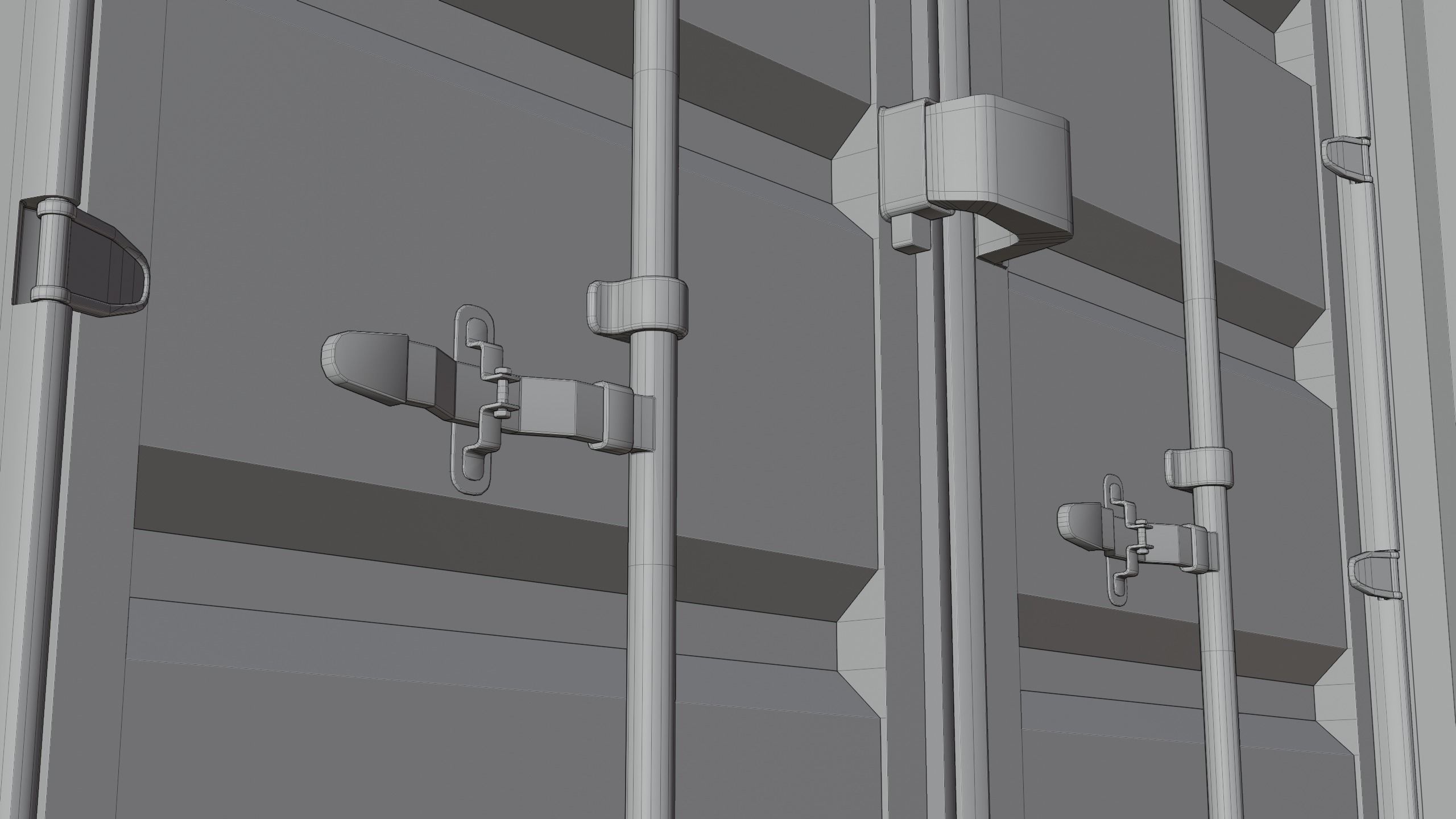 Shipping Containers - Combo Low-poly 3D model_20