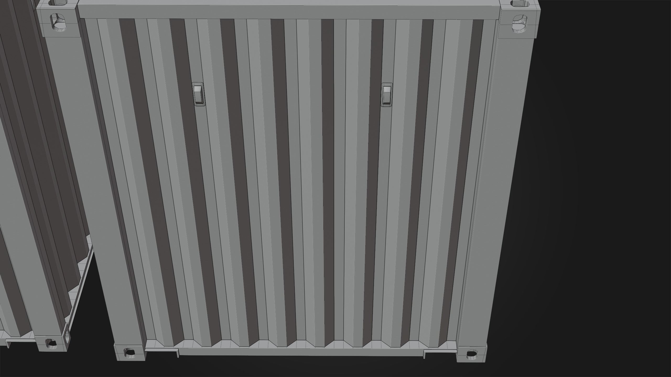 Shipping Containers - Combo Low-poly 3D model_21