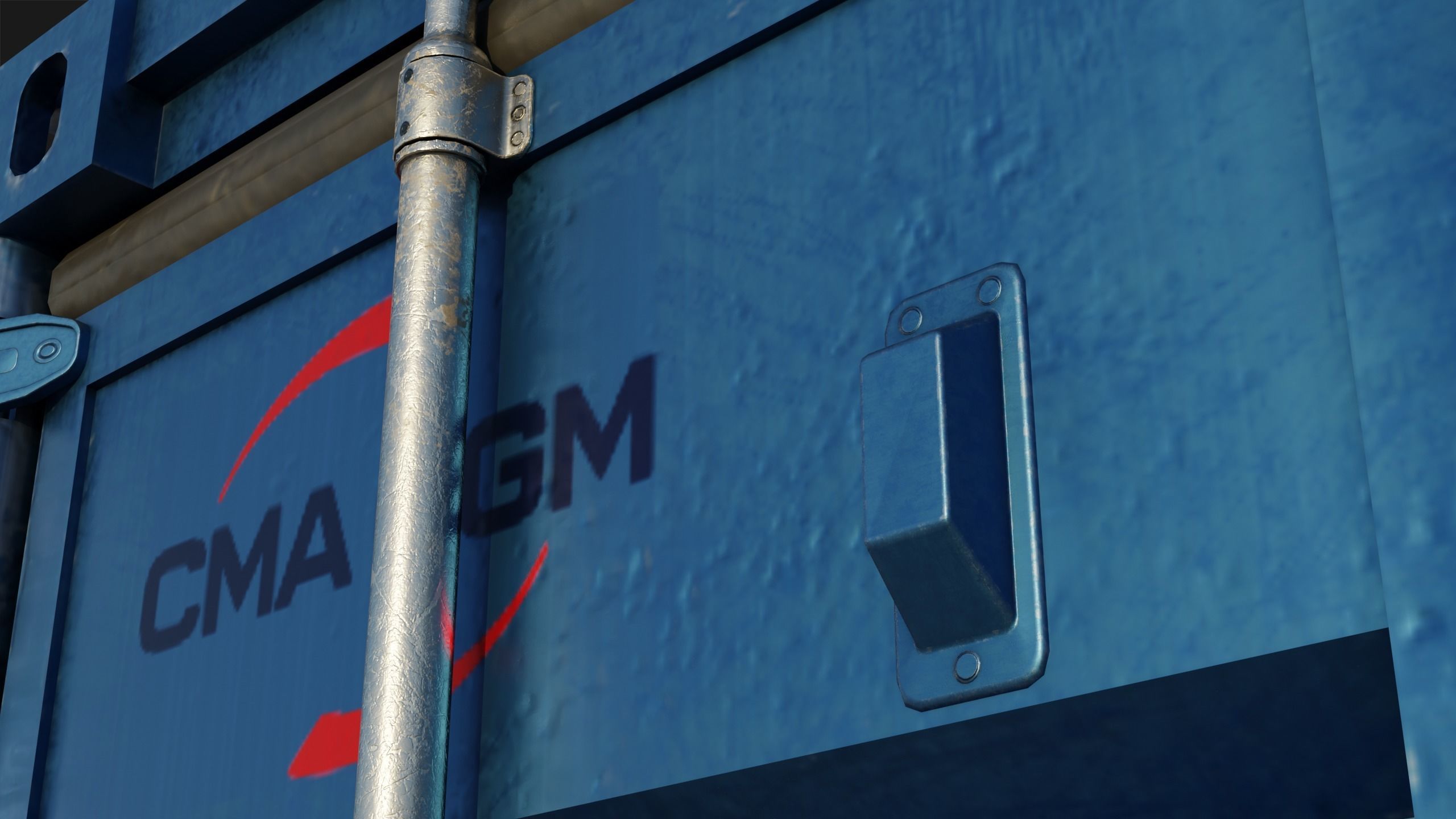 Shipping Containers - Combo Low-poly 3D model_17