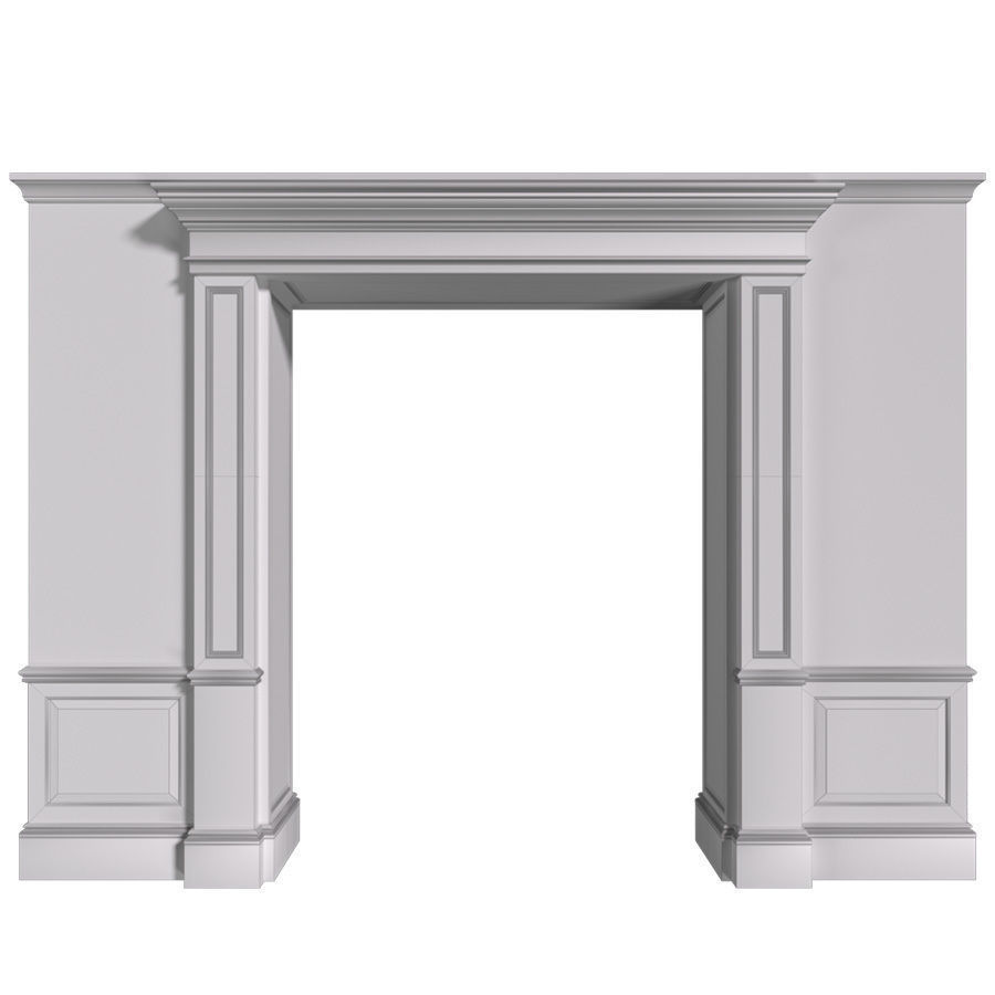 Arched Entrance portal Opening Wall paneling Doorway 3D model_5