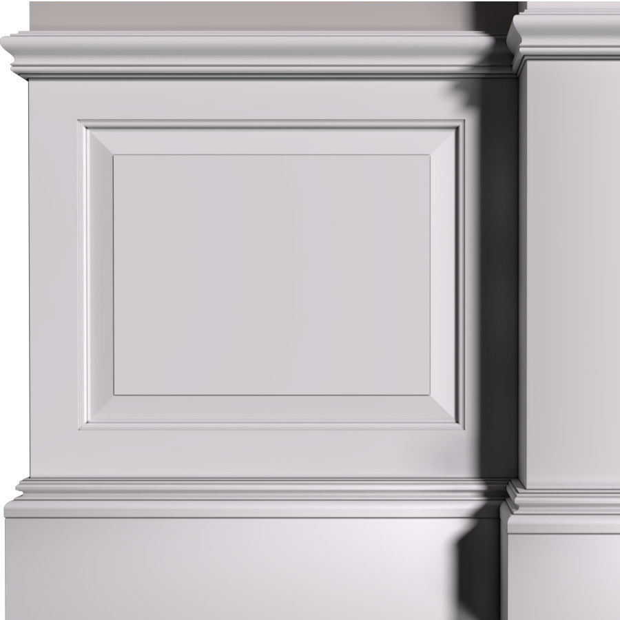 Arched Entrance portal Opening Wall paneling Doorway 3D model_4