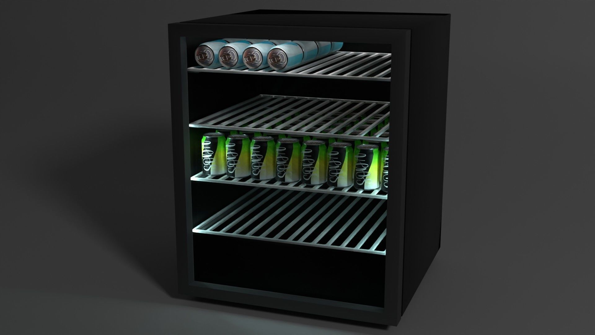 Small soda fridge 3D model_7