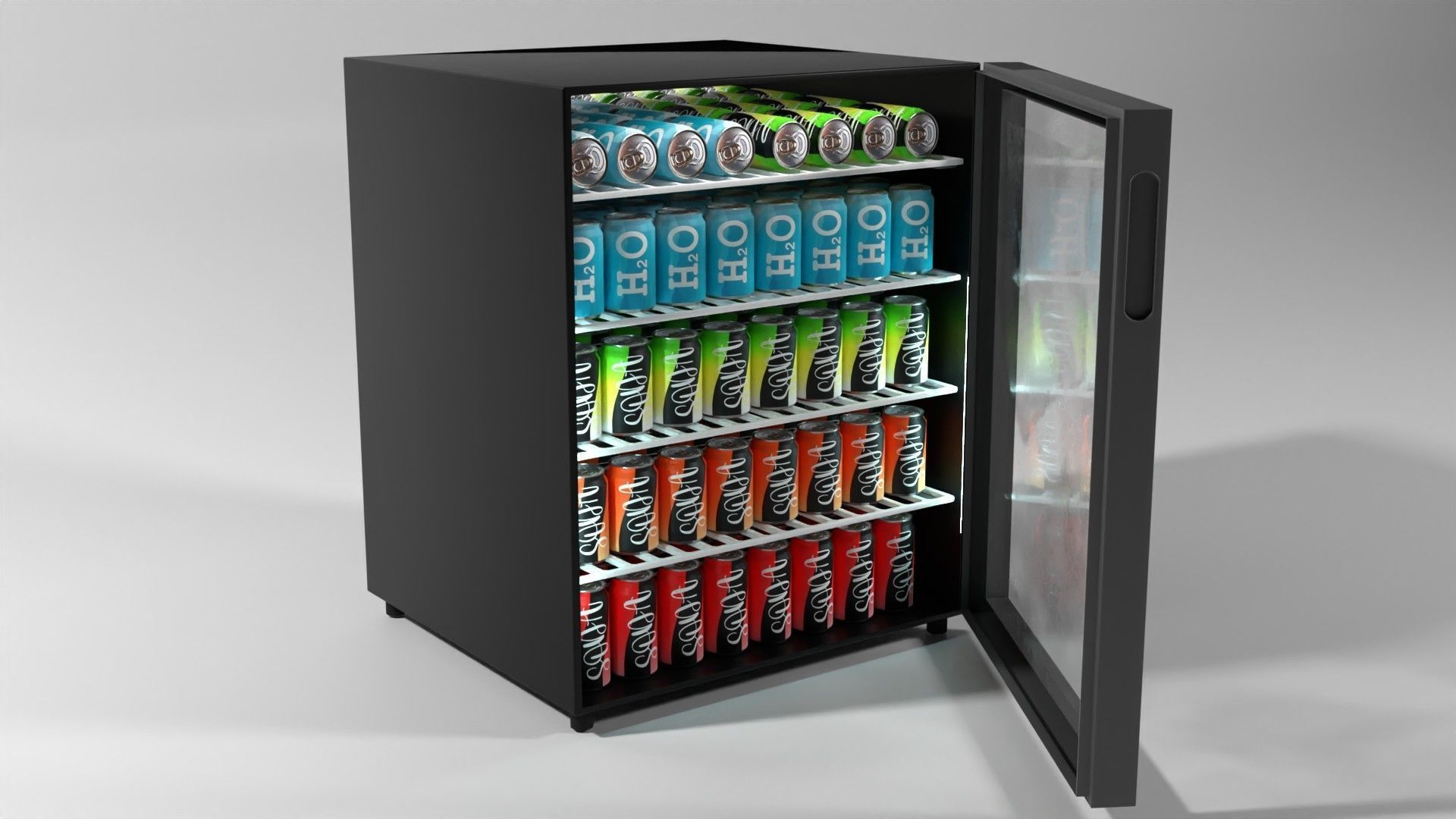 Small soda fridge 3D model_8