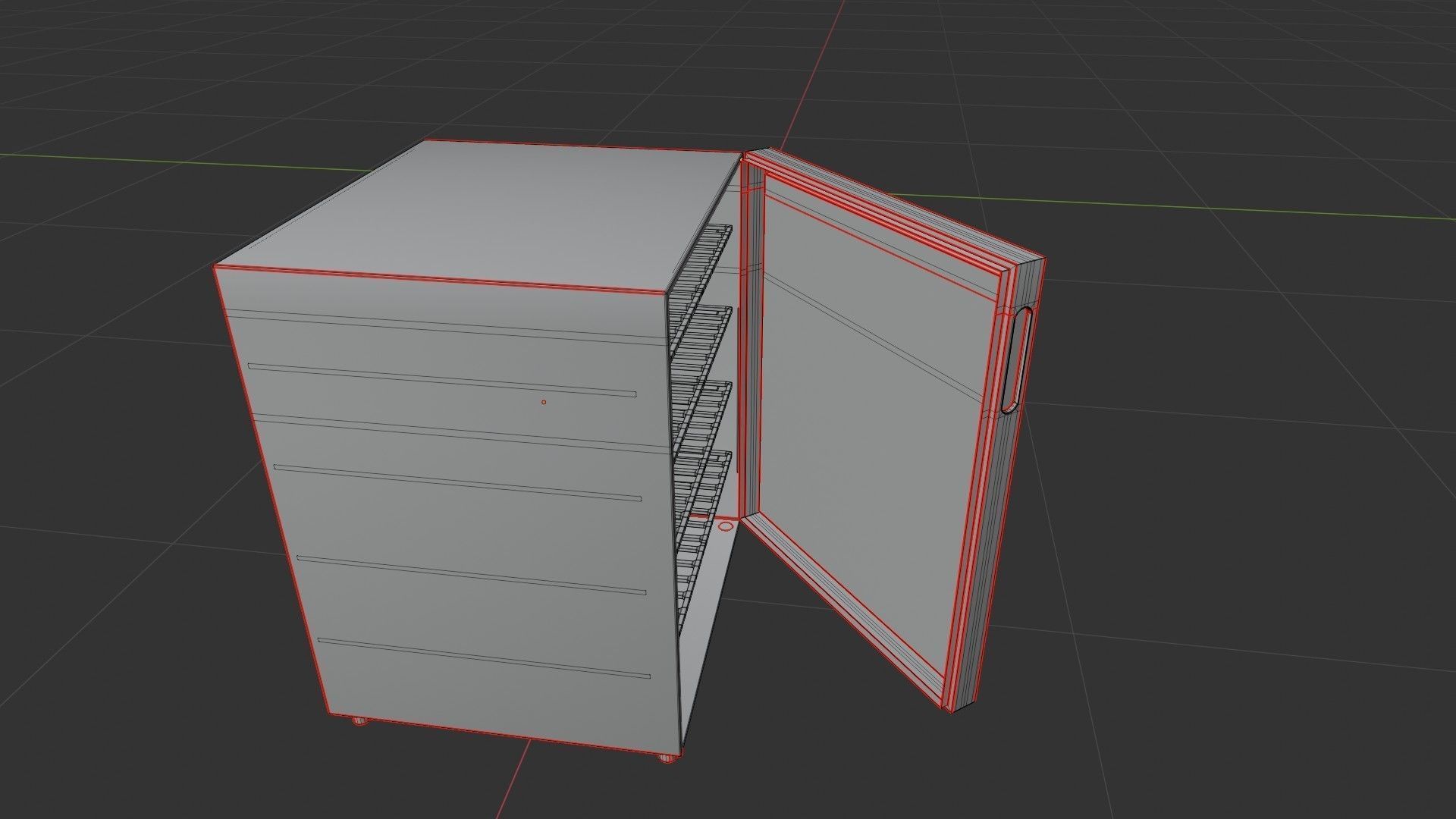 Small soda fridge 3D model_13
