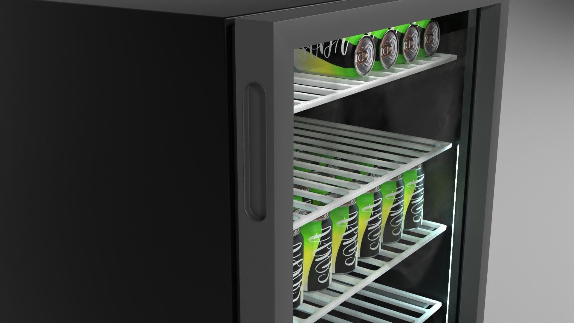 Small soda fridge 3D model_5