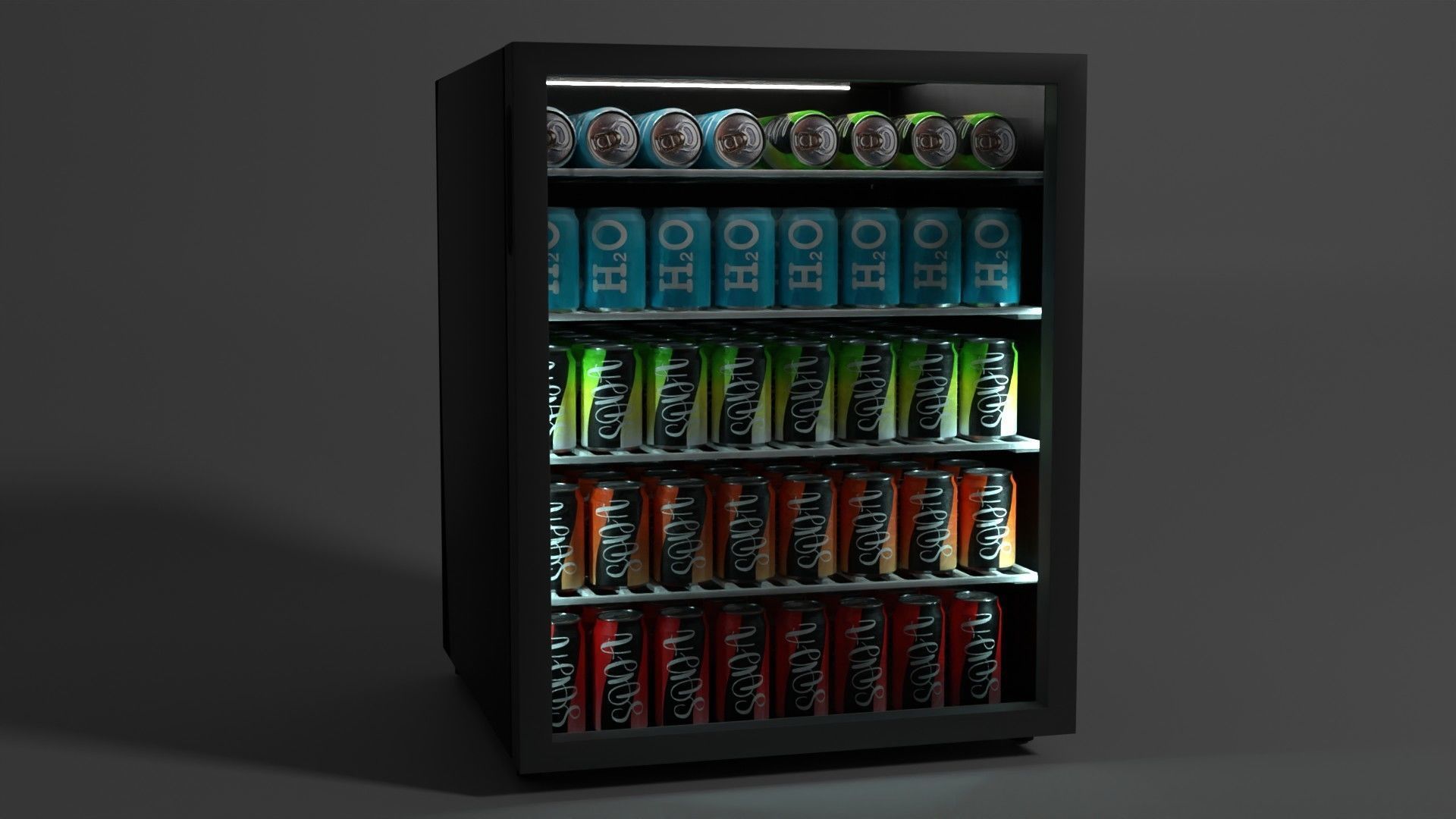 Small soda fridge 3D model_4