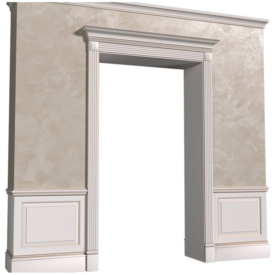 Classic Door Portal Doorway Opening  Decorative Wall Panels 3D model_1