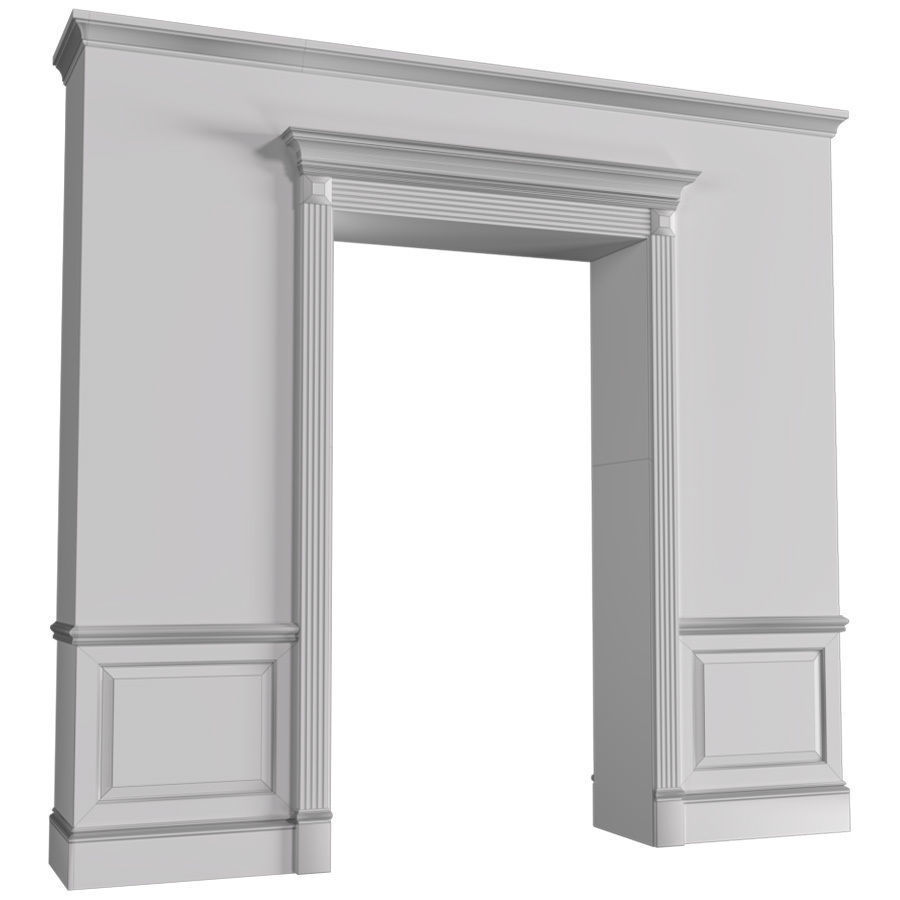 Classic Door Portal Doorway Opening  Decorative Wall Panels 3D model_5