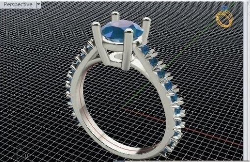 Dimond ring 382 3D print model_1