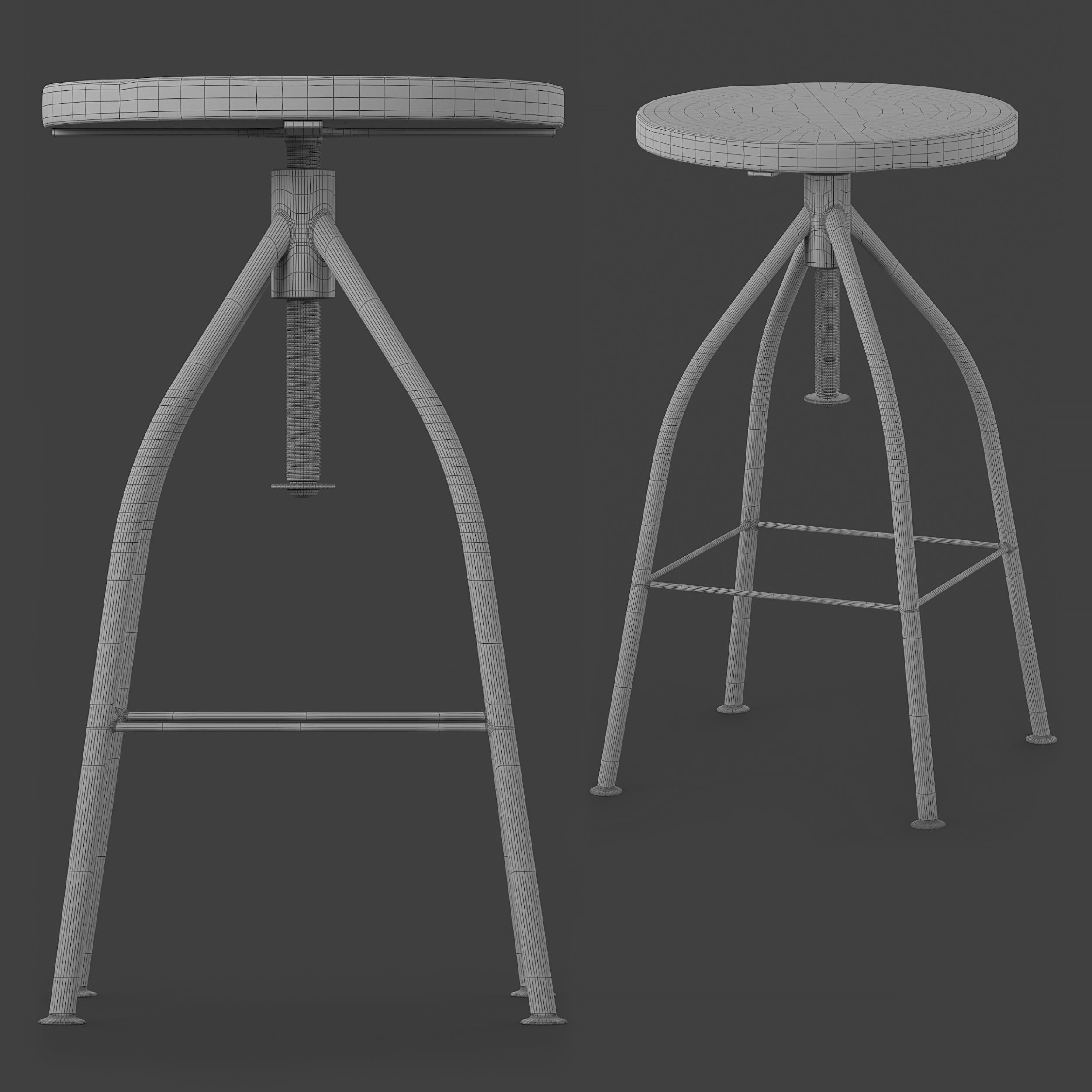 dalvin pub stool 3D model_5