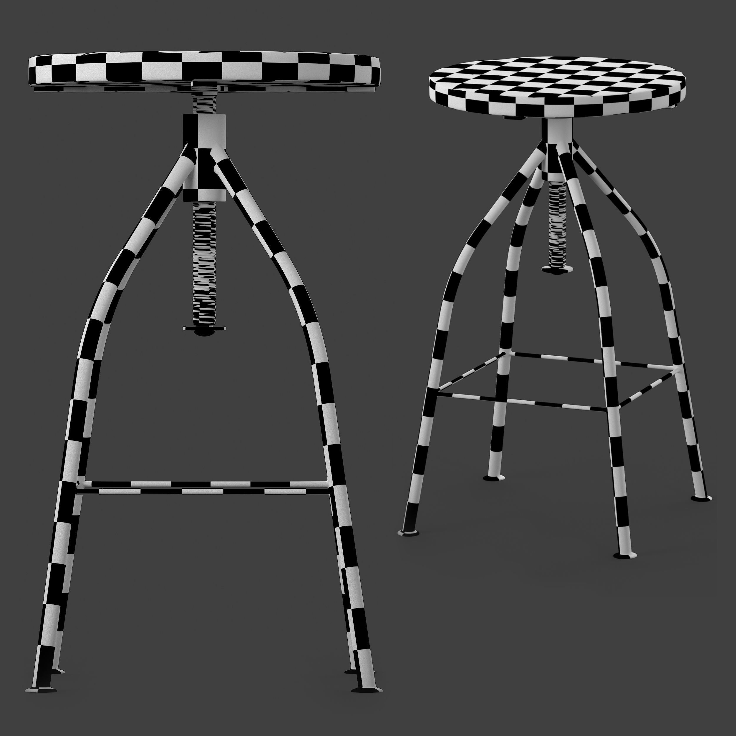 dalvin pub stool 3D model_4