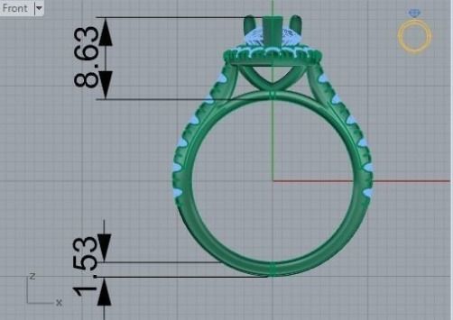 Pear ring   383 3D print model_3