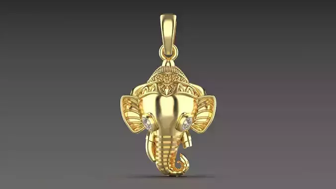 elephant ganesha pendant