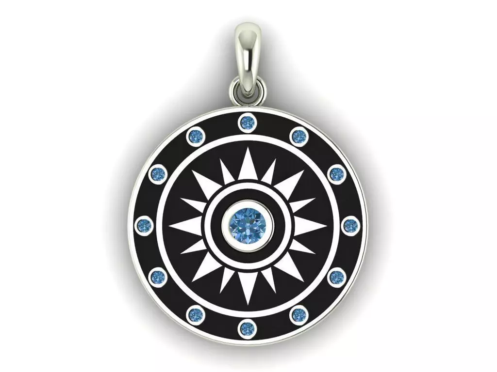 Sun necklace 384 Free 3D print model