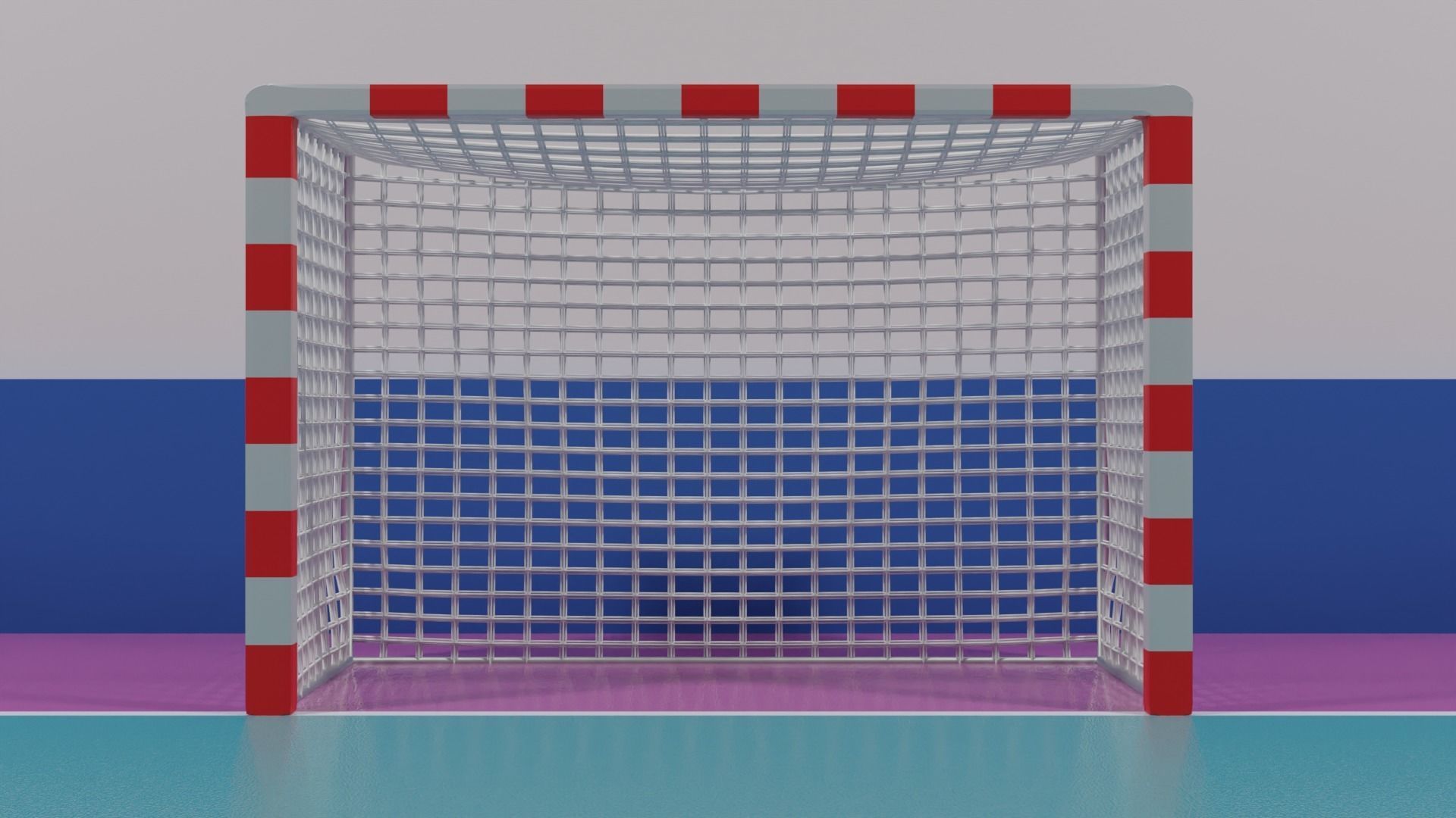 Standard Futsal Goal 3D model_1