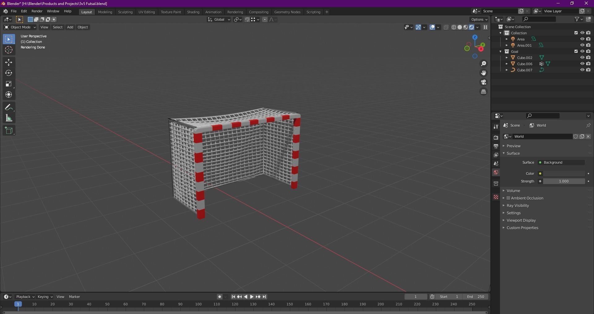 Standard Futsal Goal 3D model_22